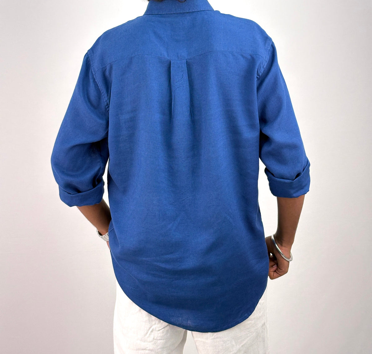 Royal Blue Linen Shirt