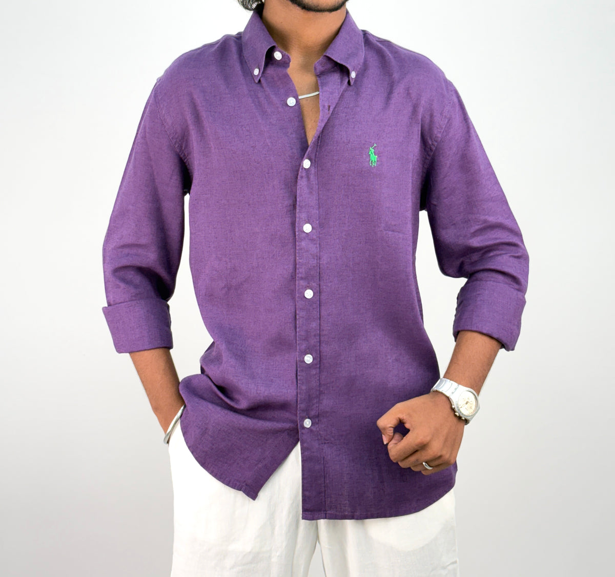 Purple Linen Shirt