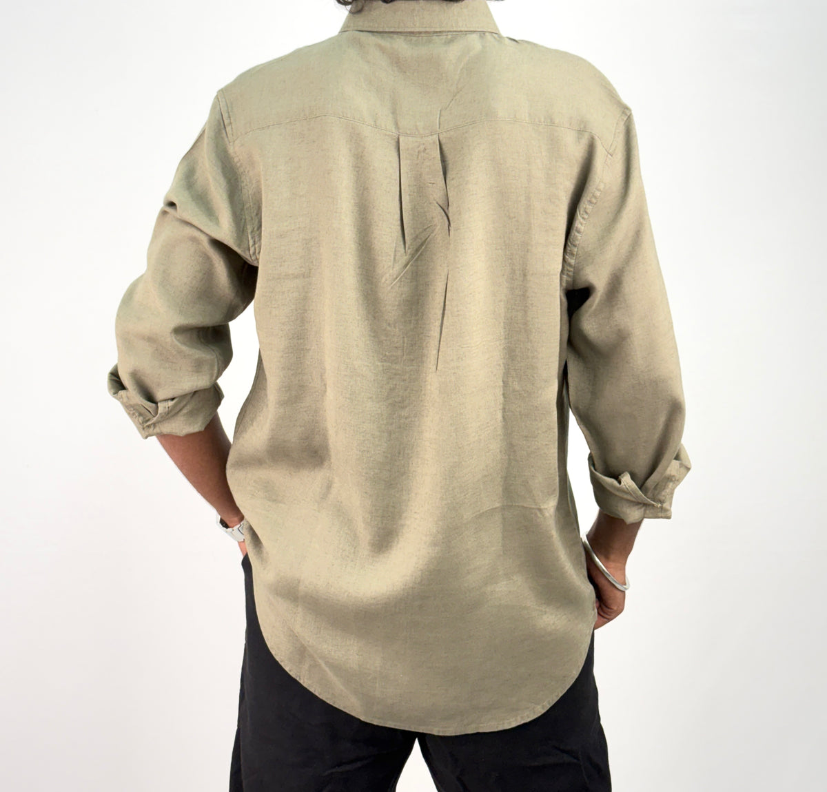 Olive Linen Shirt