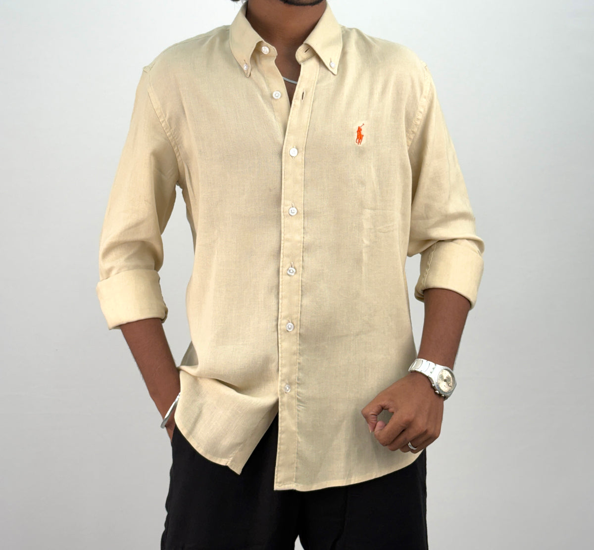 Beige Linen Shirt
