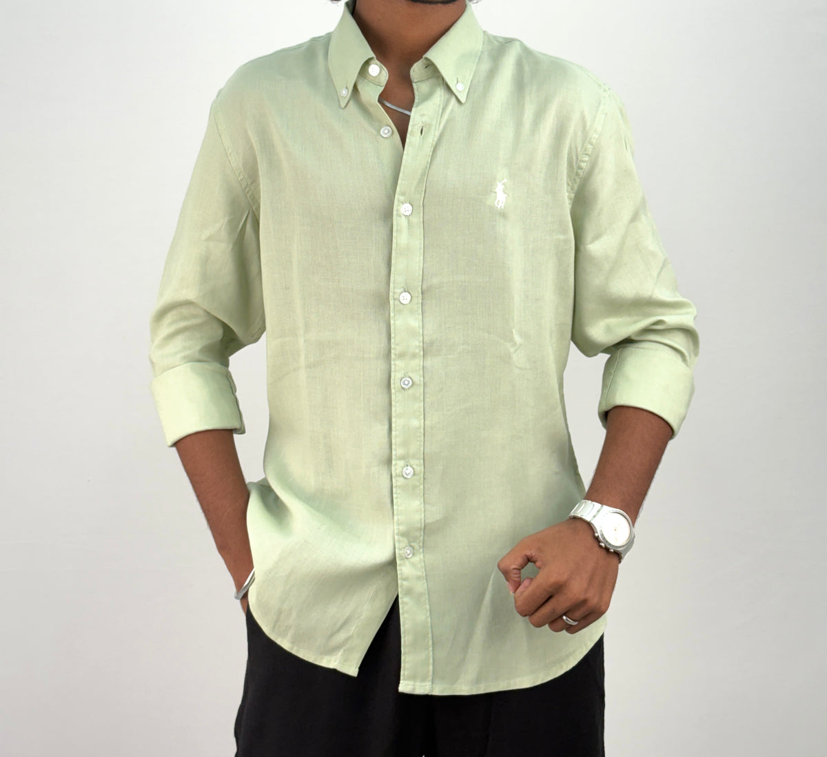 Light Green Linen Shirt