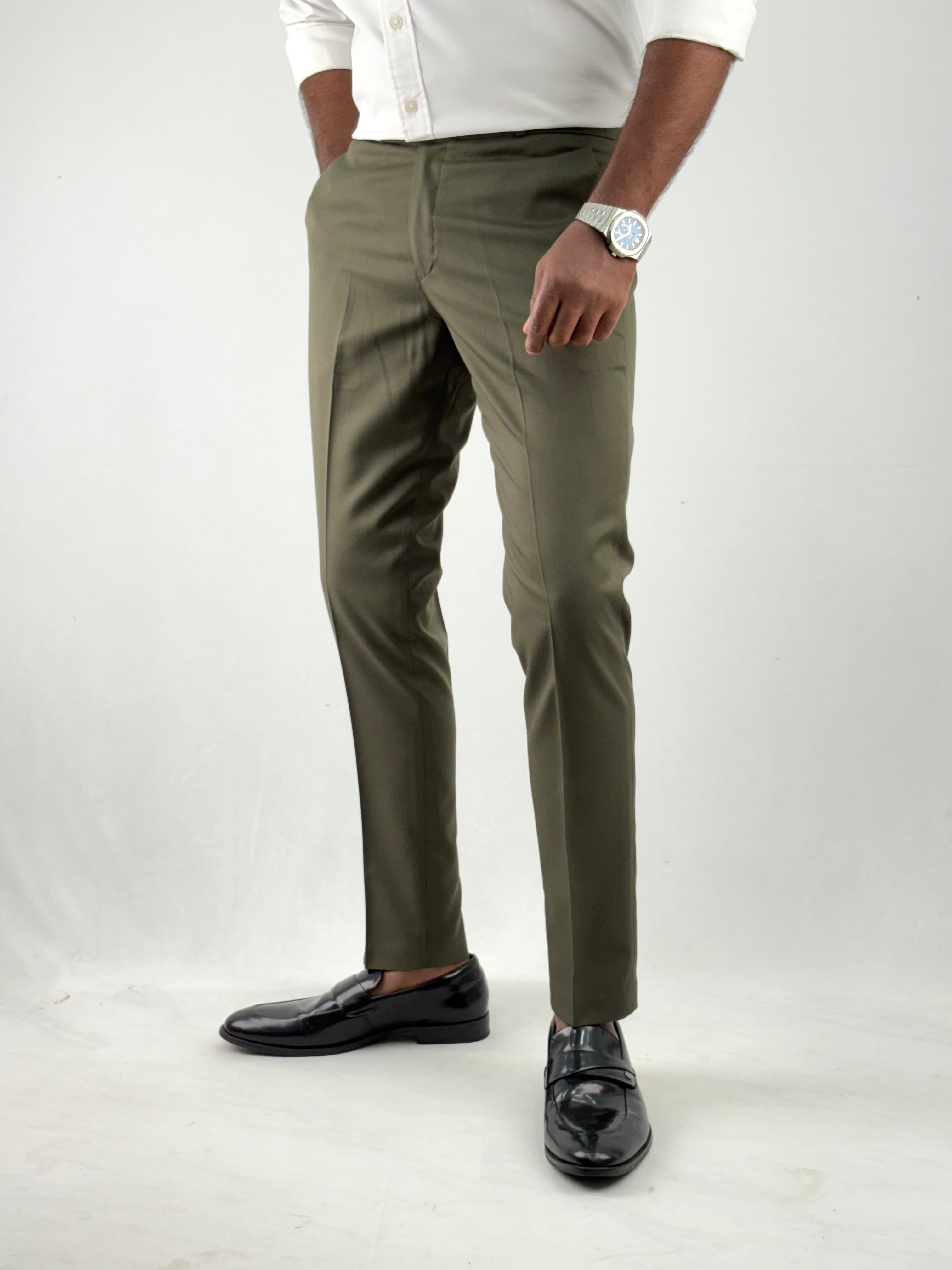 Olive Green Formal Pant