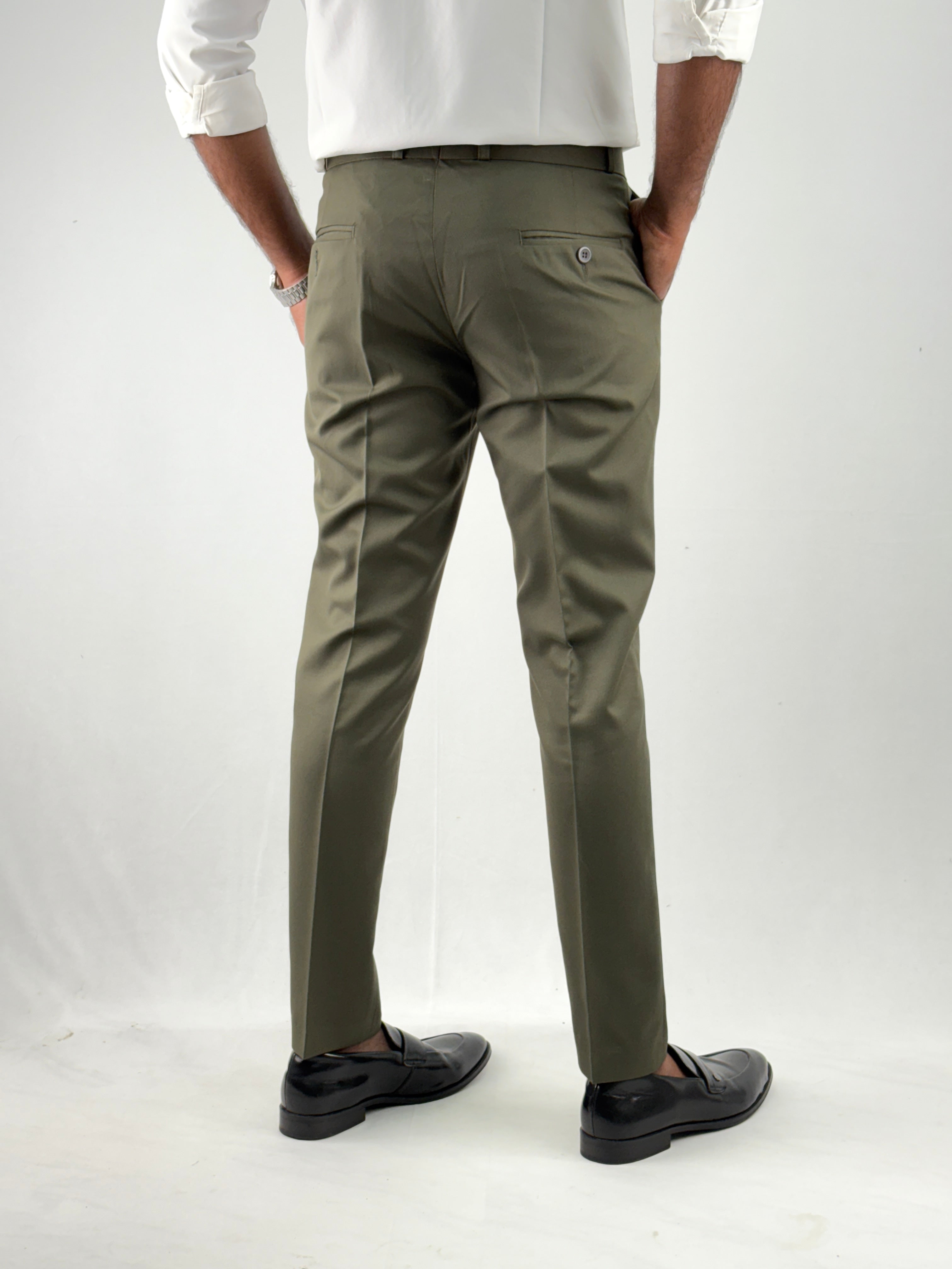 Olive Green Formal Pant