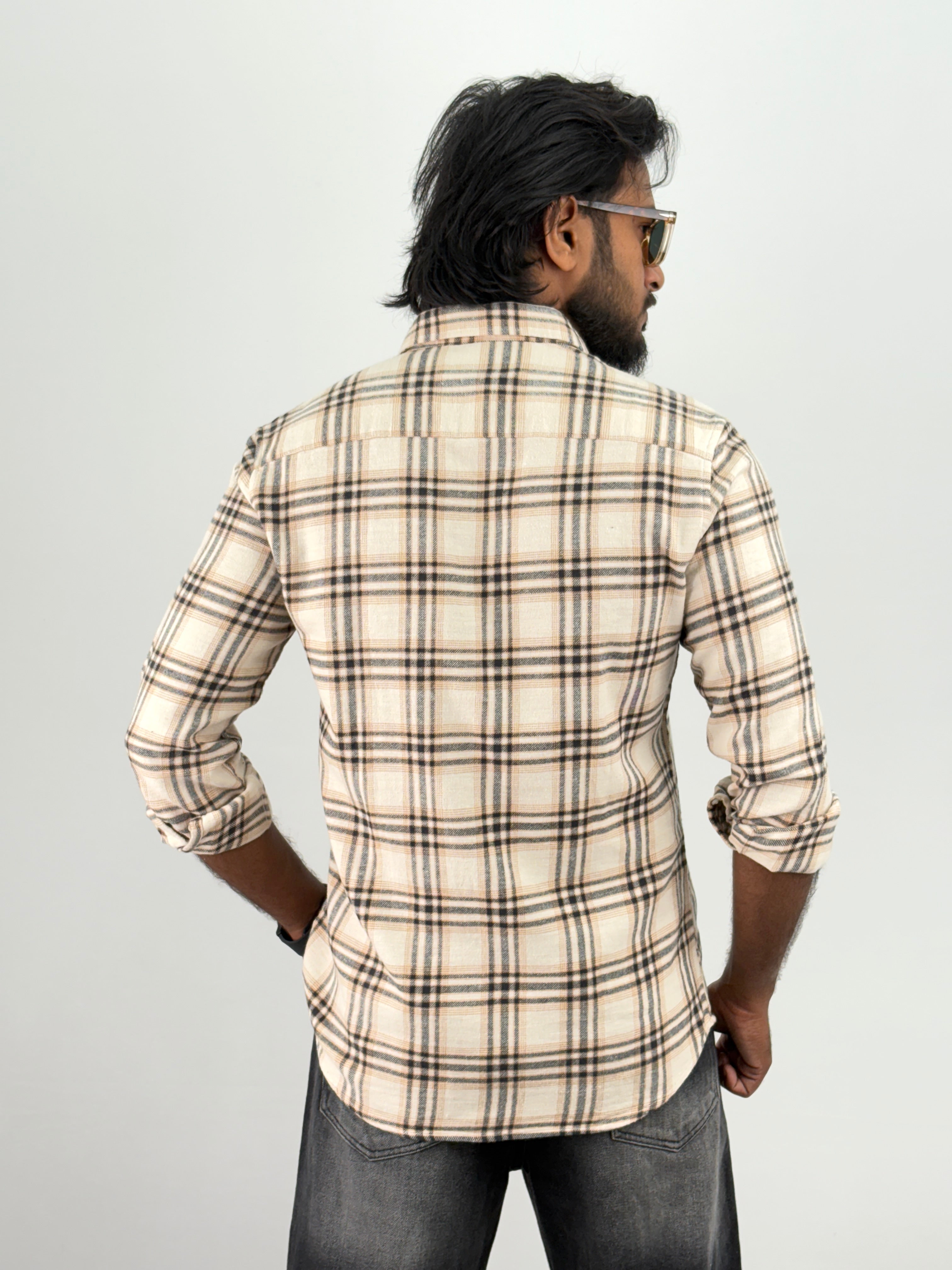 Beige Flannel Shirt