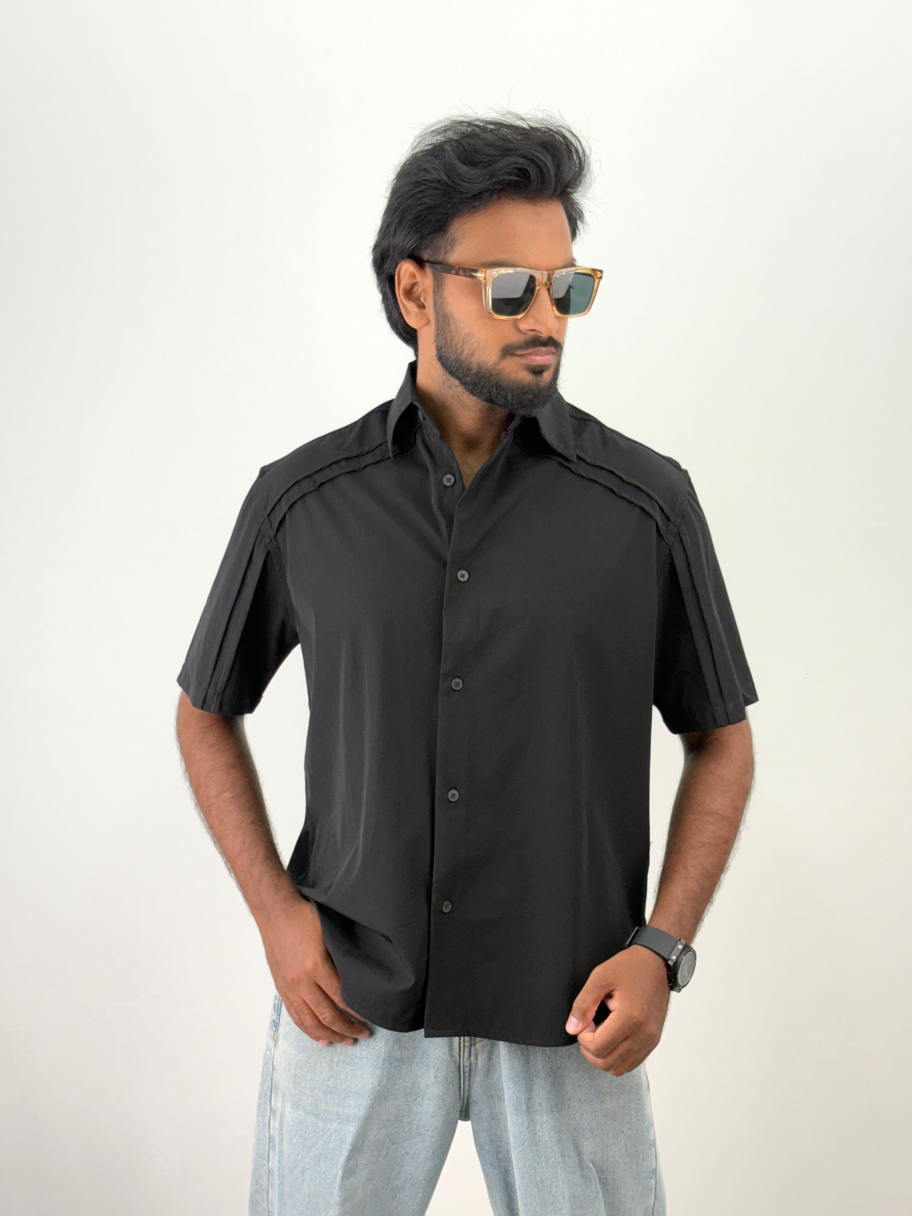 Black IMP Half Sleeve Shirt