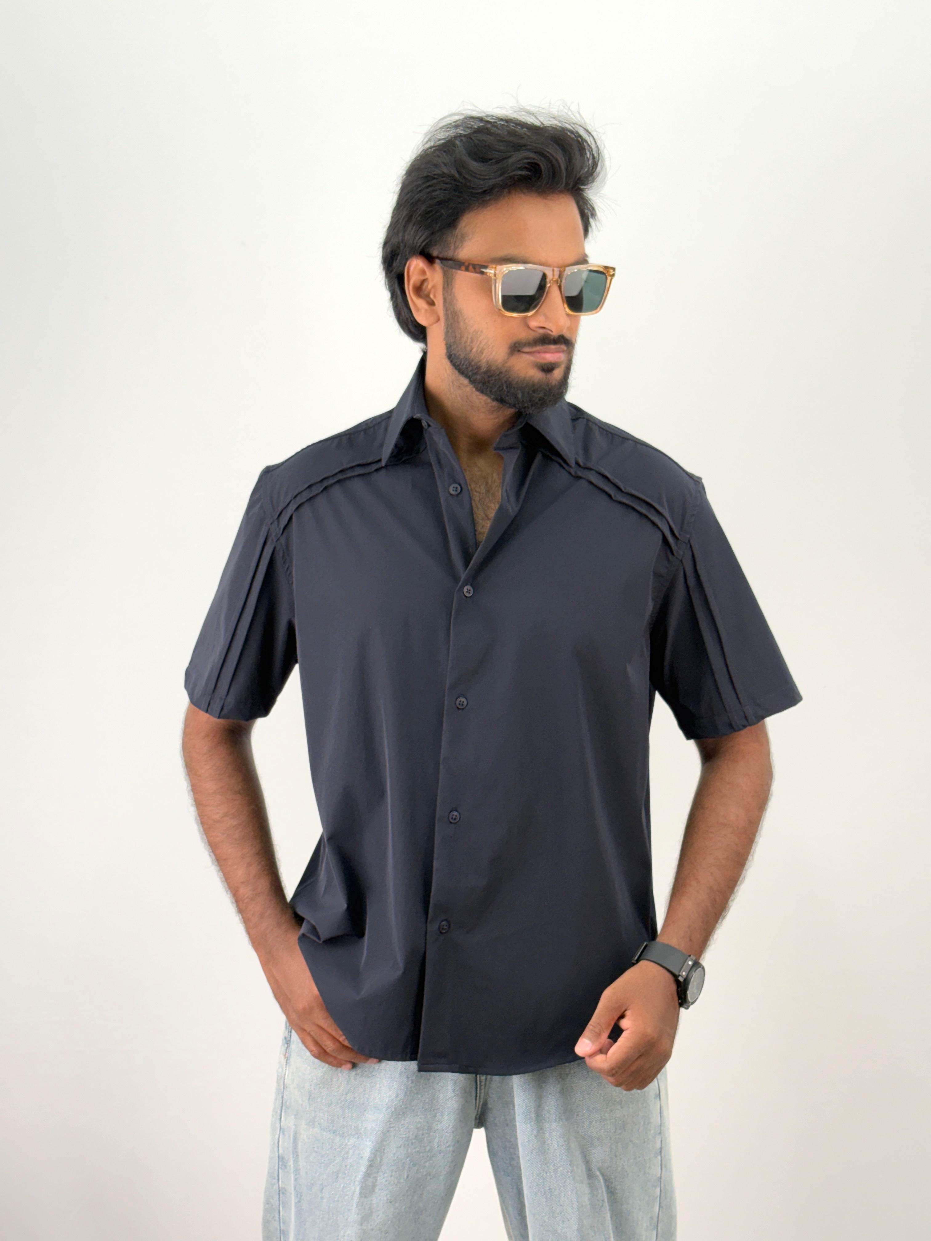 Navy IMP Half Sleeve Shirt