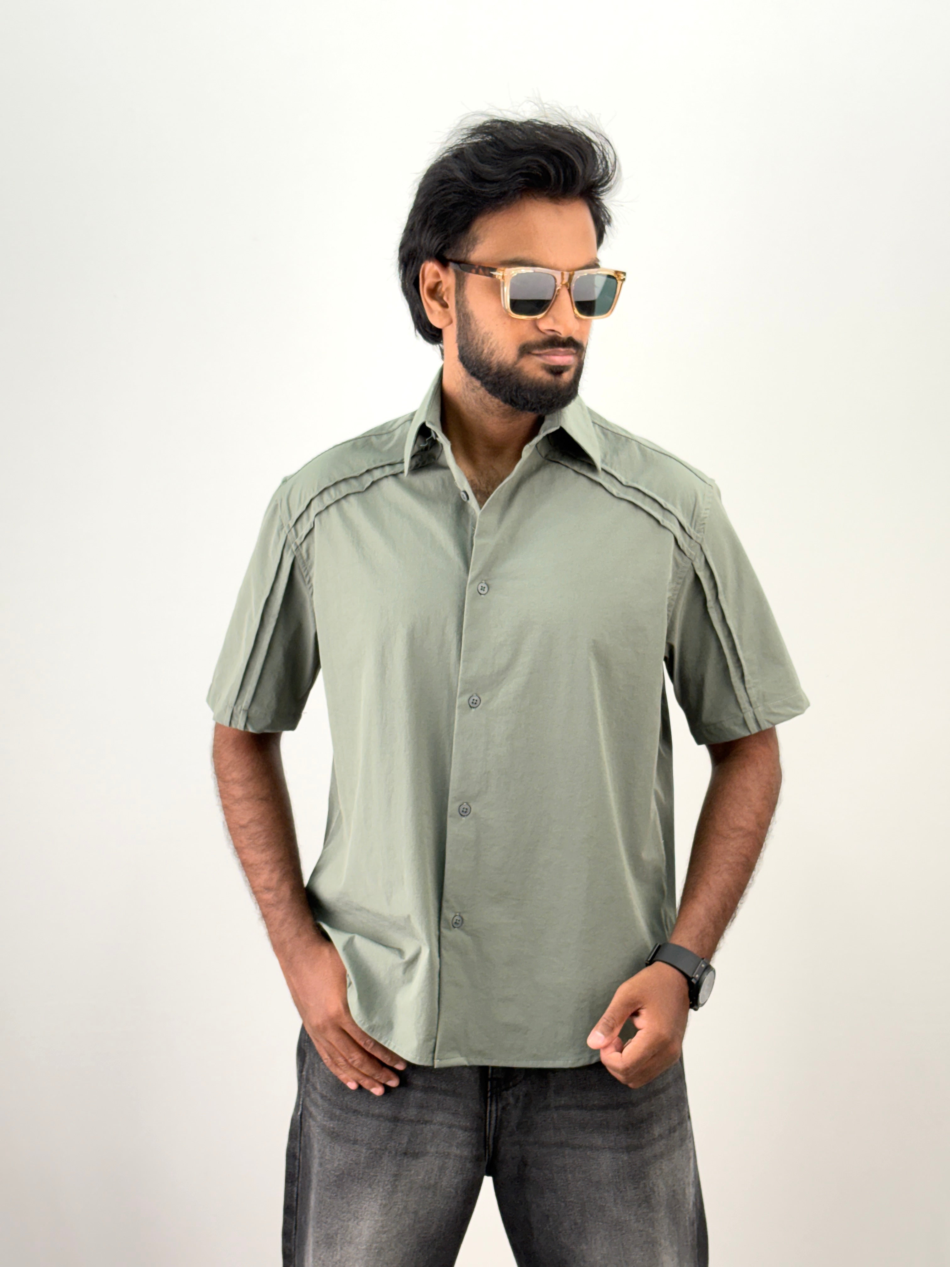 Green IMP Half Sleeve Shirt
