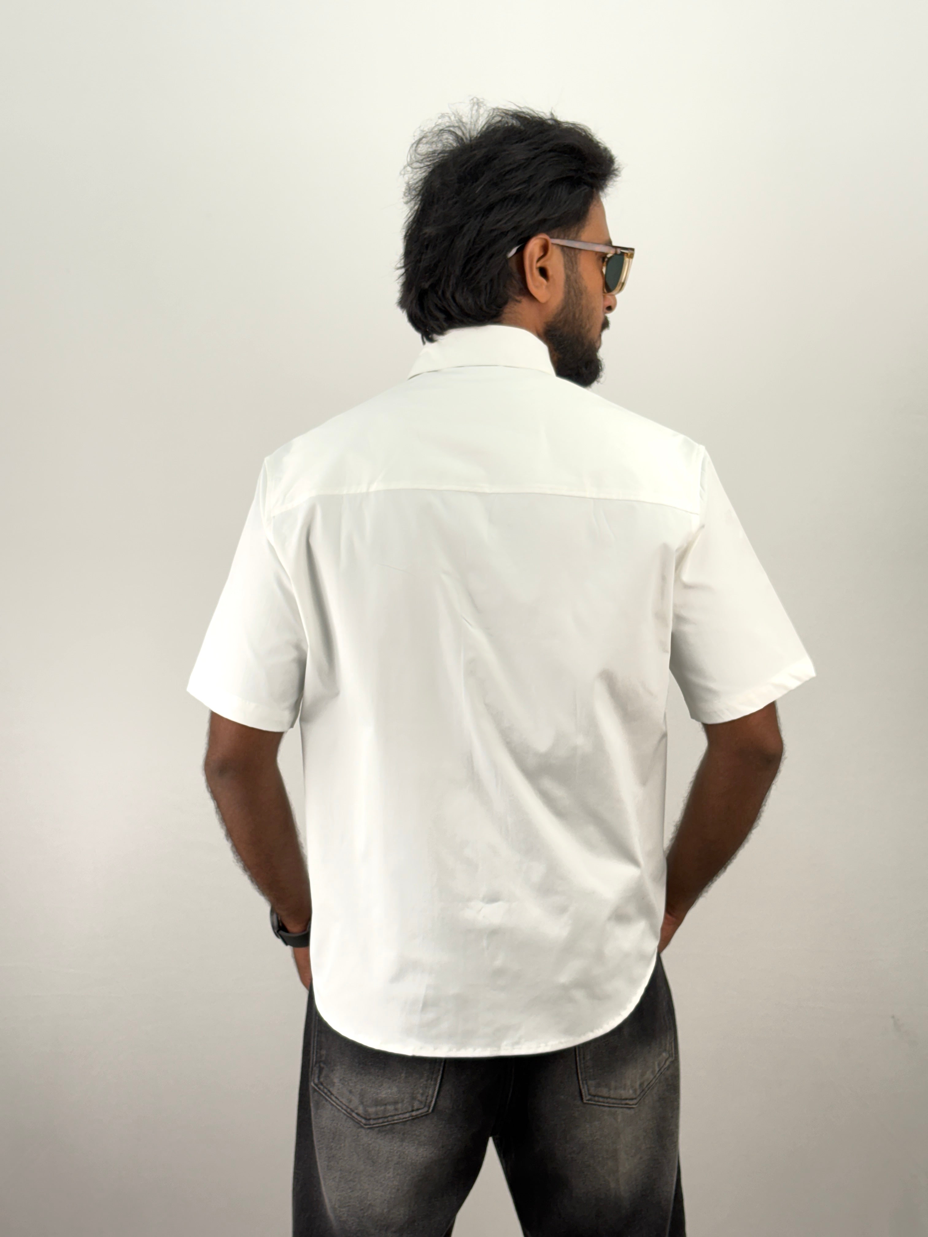 White IMP Half Sleeve Shirt