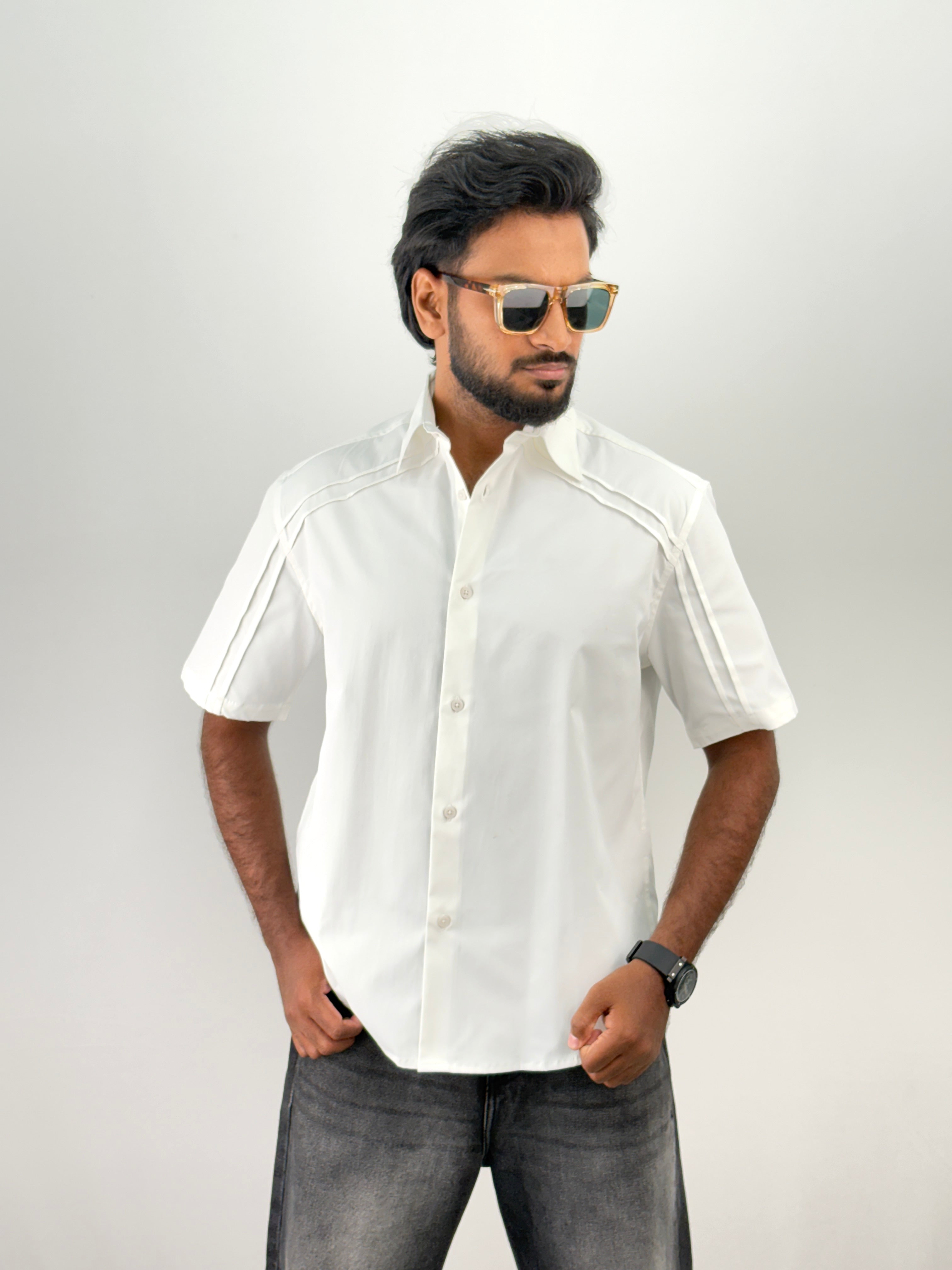 White IMP Half Sleeve Shirt