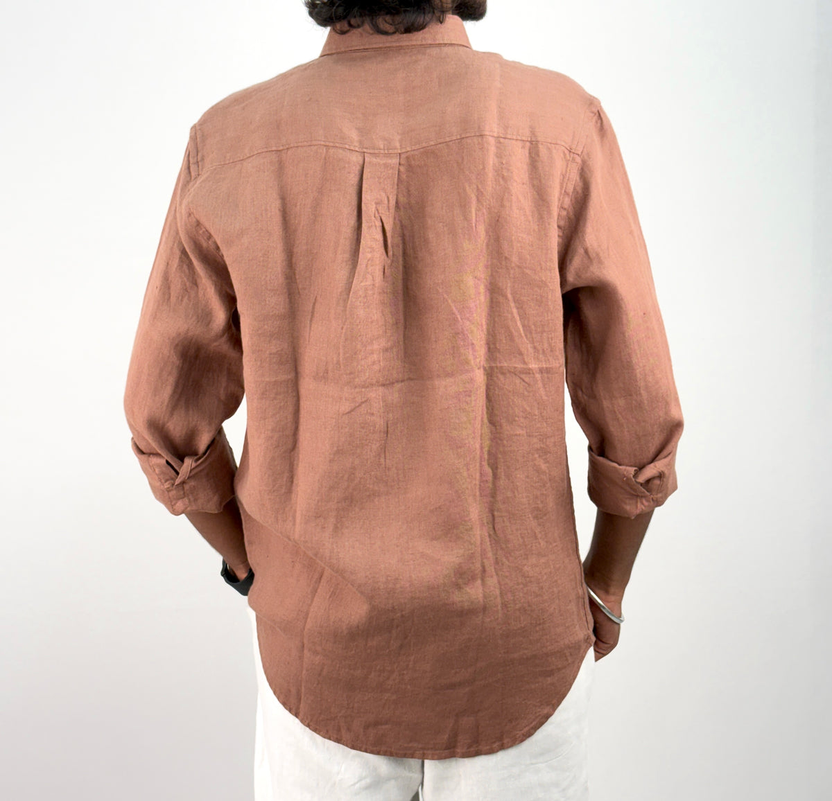 Rust Pure Linen Shirt 1
