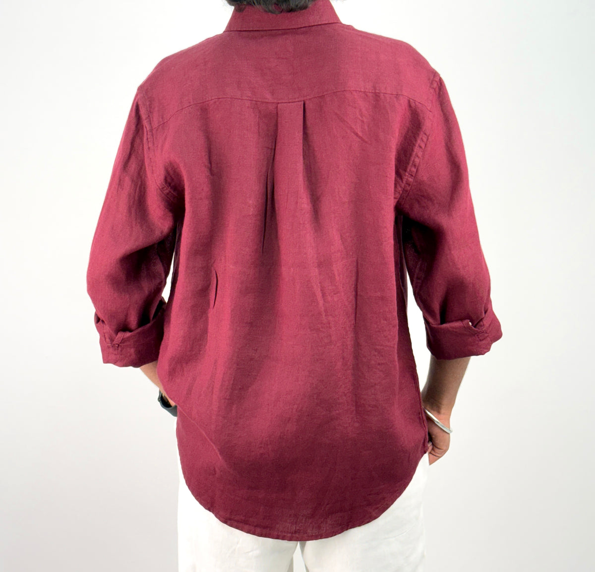 Maroon Pure Linen Shirt 1
