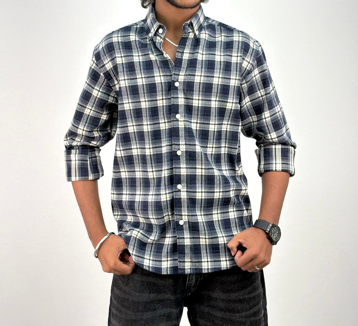 Navy IMP Flannel Shirt 7
