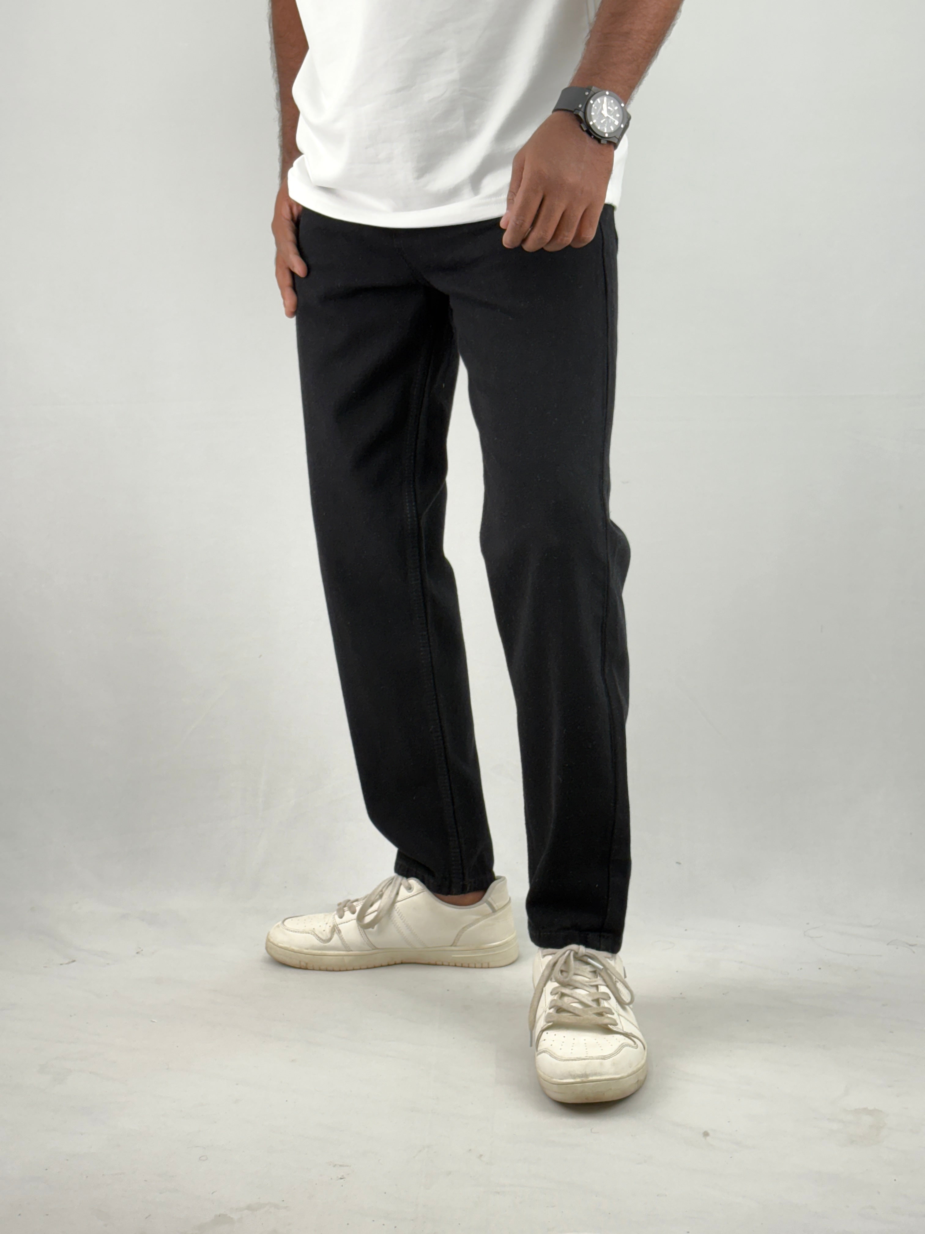 Black Semi Baggy Jean