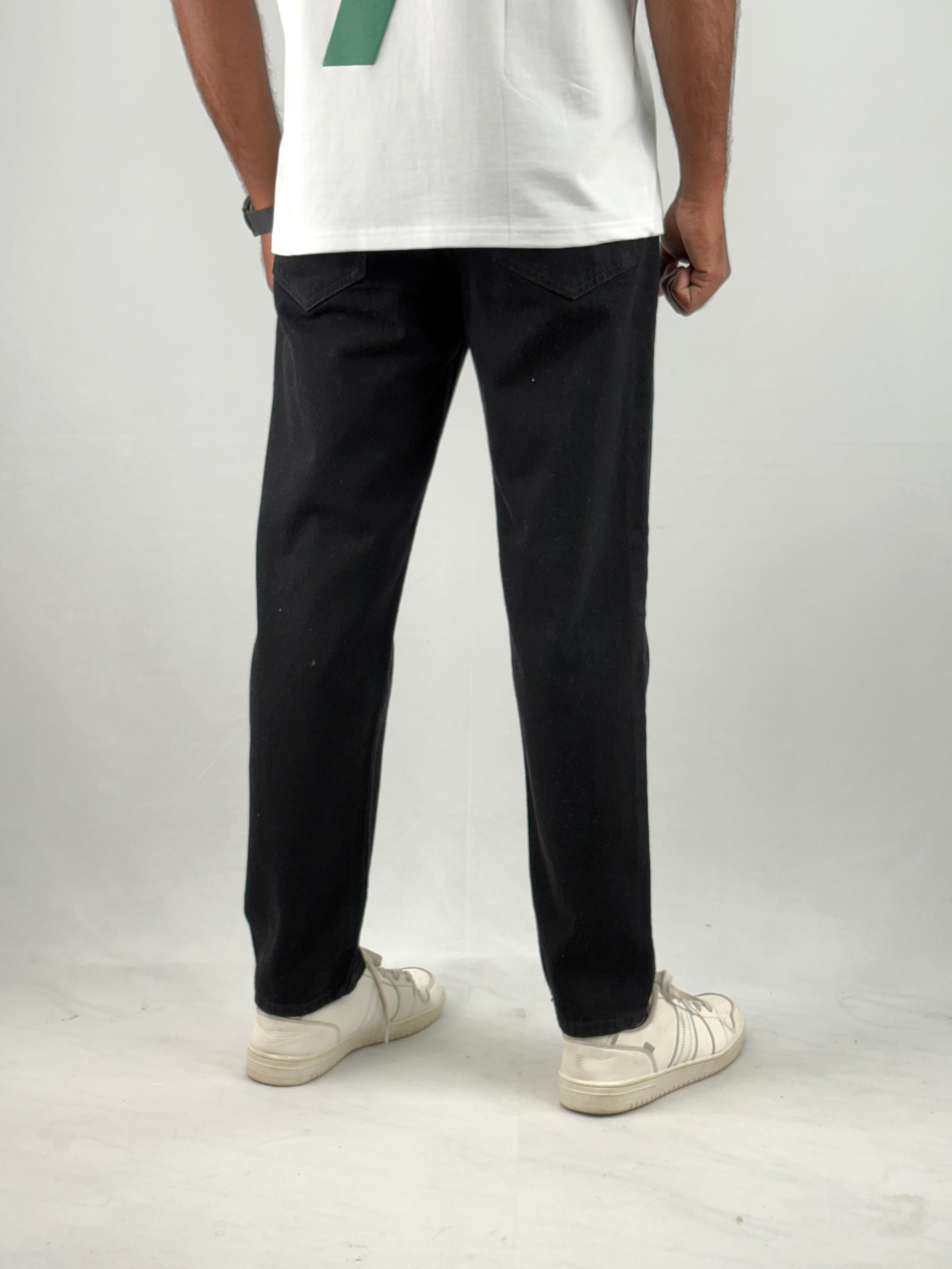 Black Semi Baggy Jean