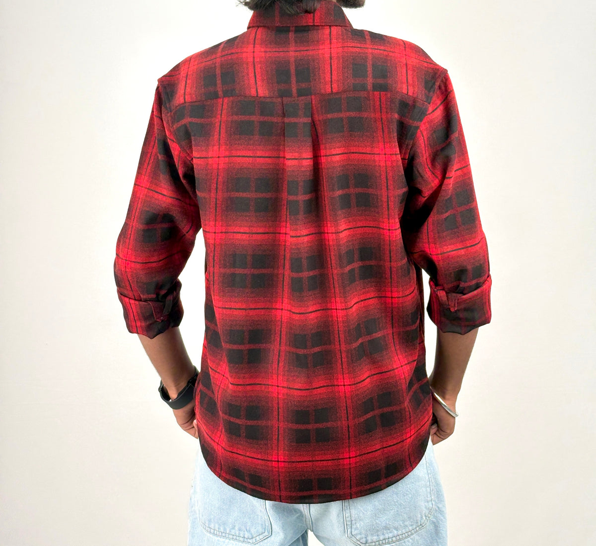 Black Red IMP Flannel Shirt 7