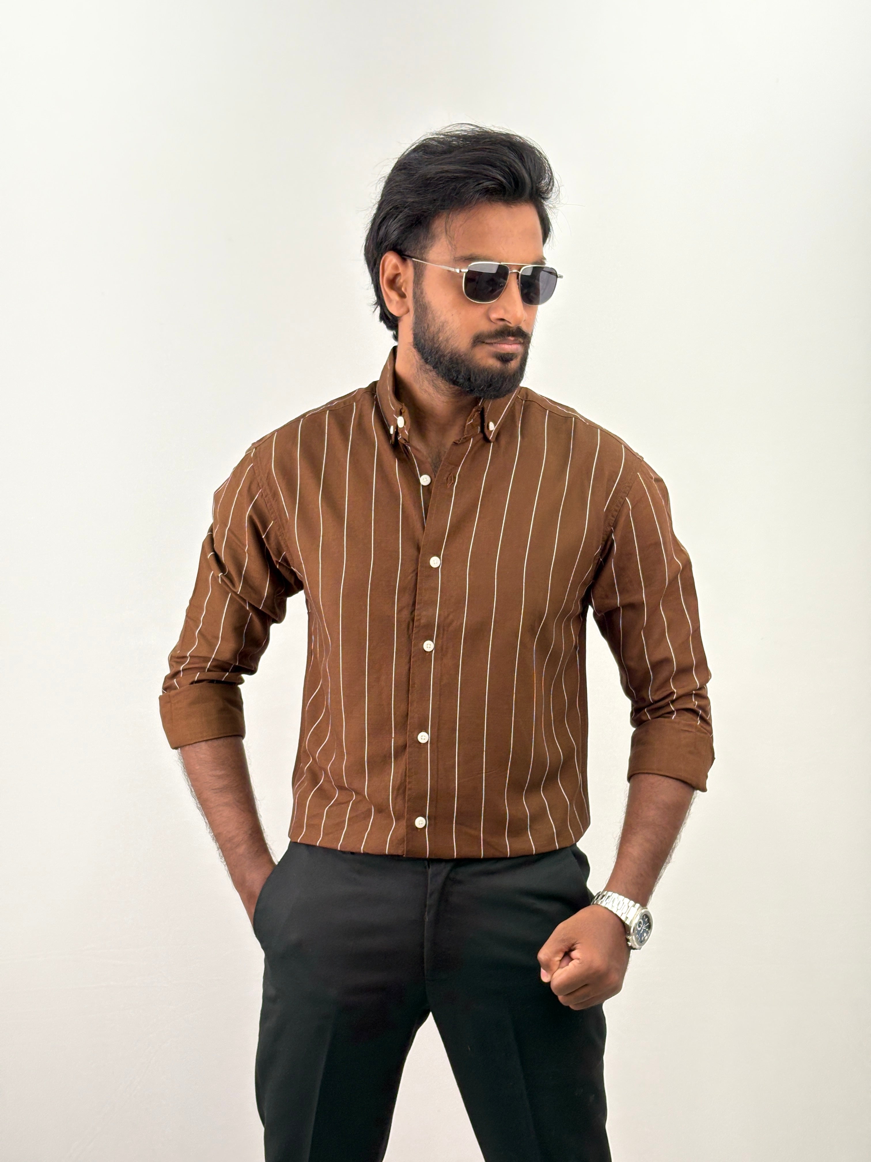 Brown Stripe Shirt