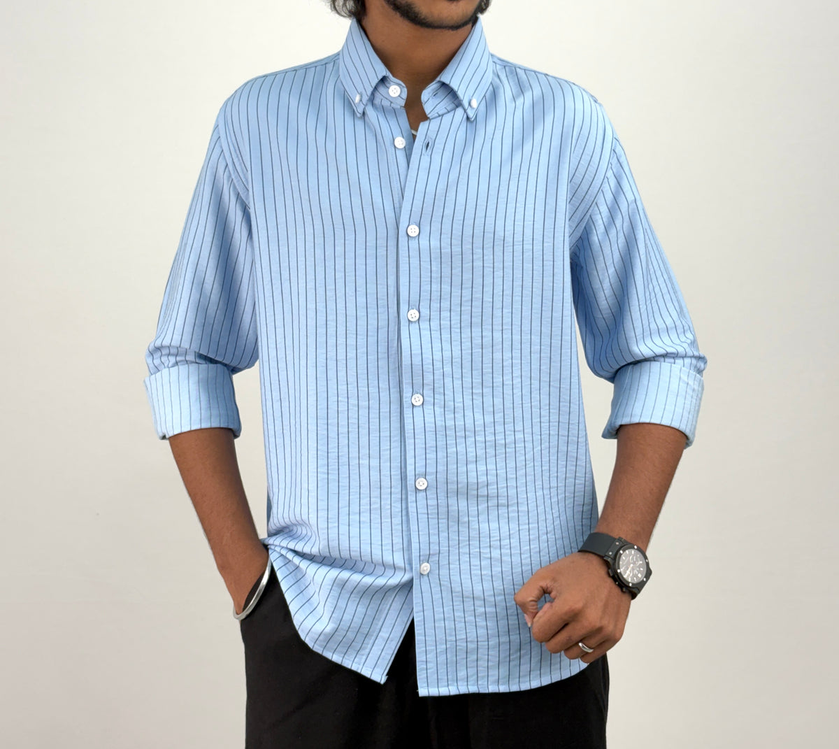 Sky Blue IMP Stripe Shirt 1
