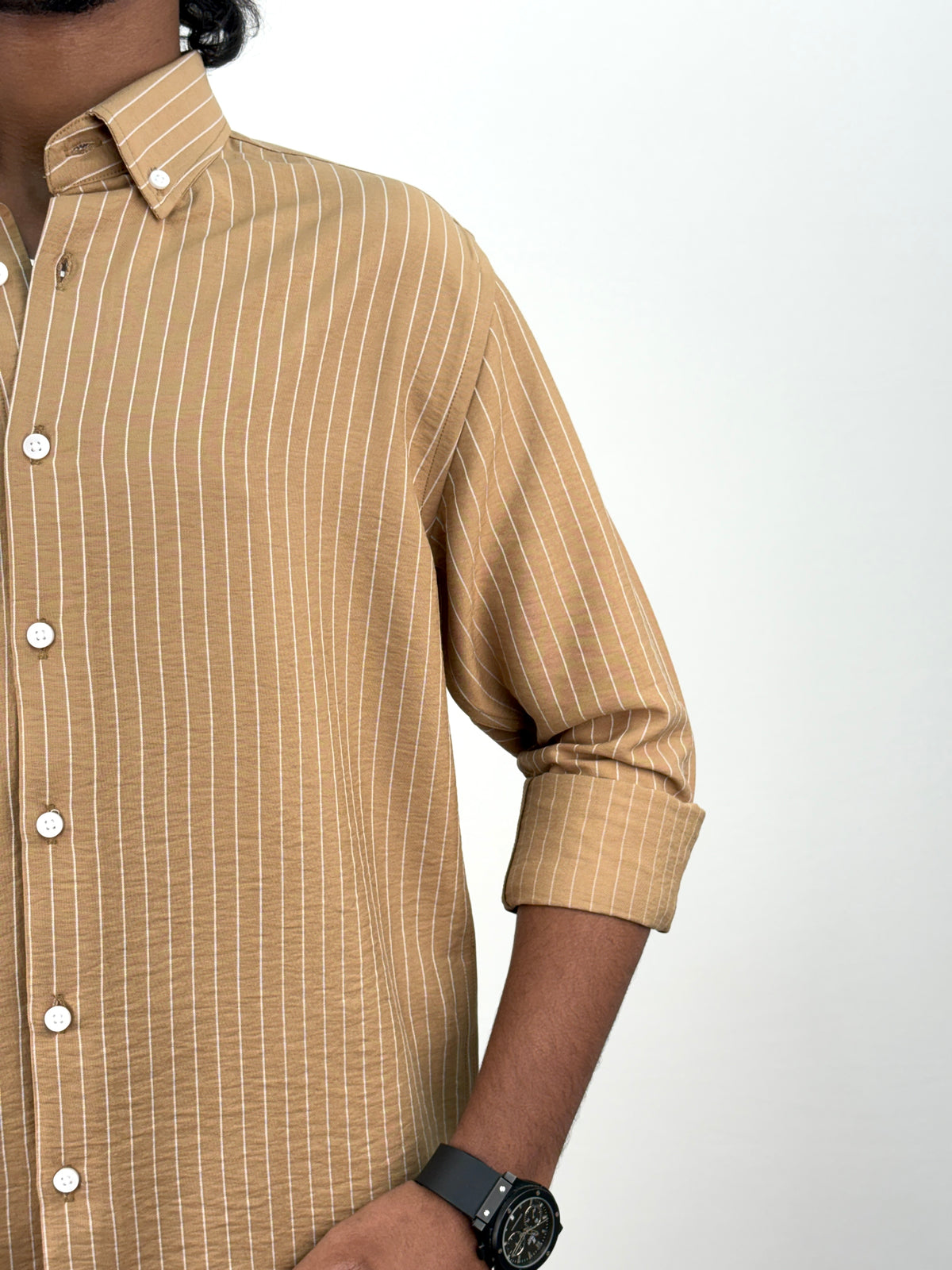 Mustard IMP Stripe Shirt 1