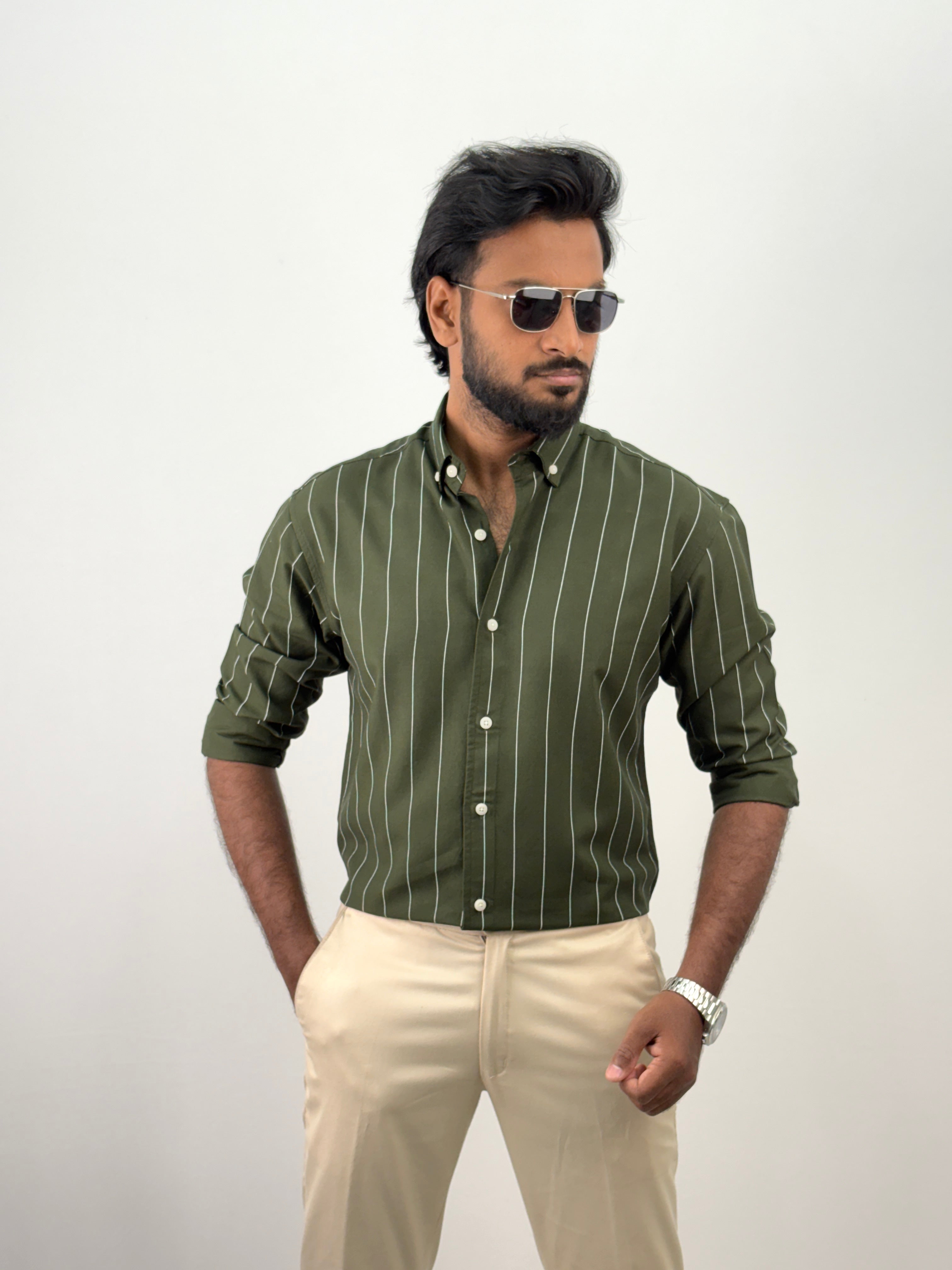 Green Stripe Shirt