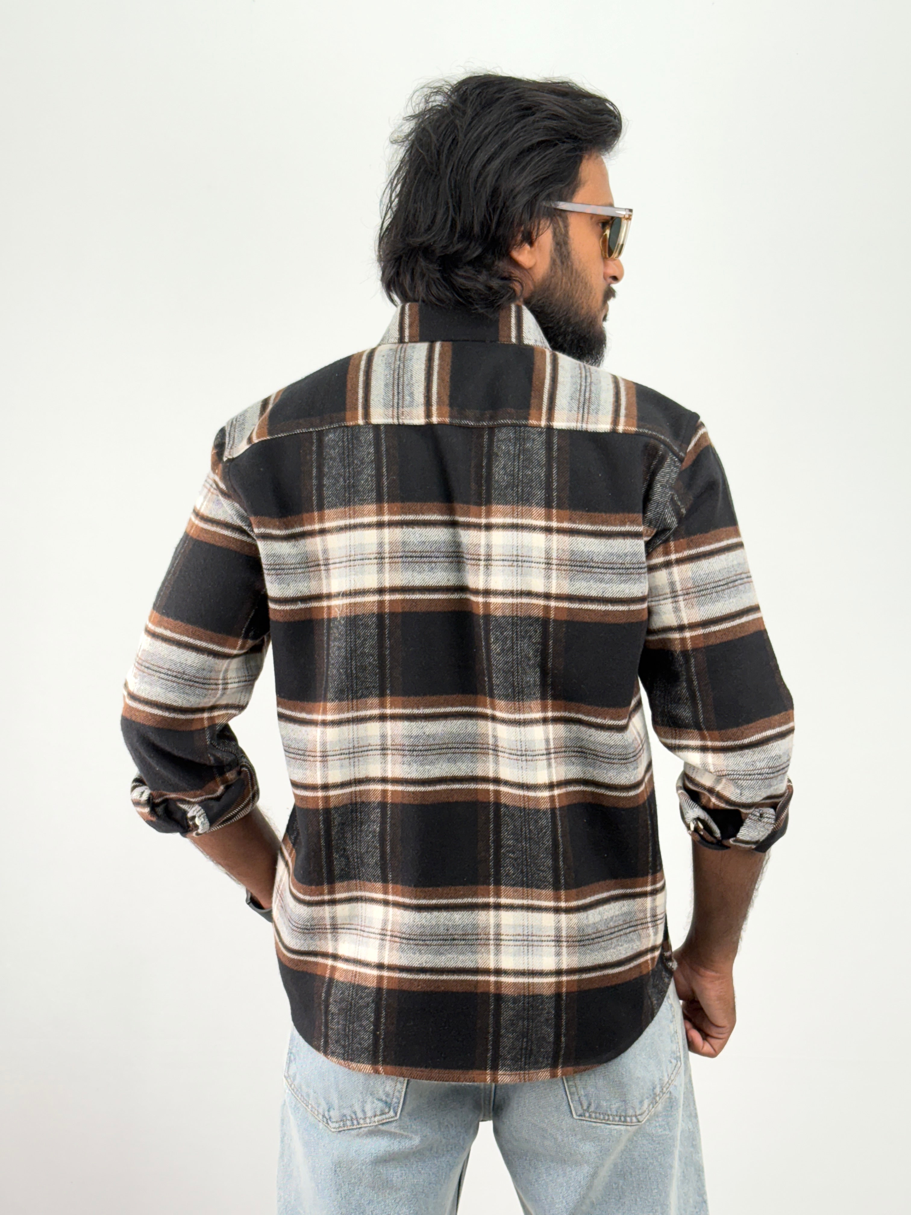 Brown Black Flannel Shirt