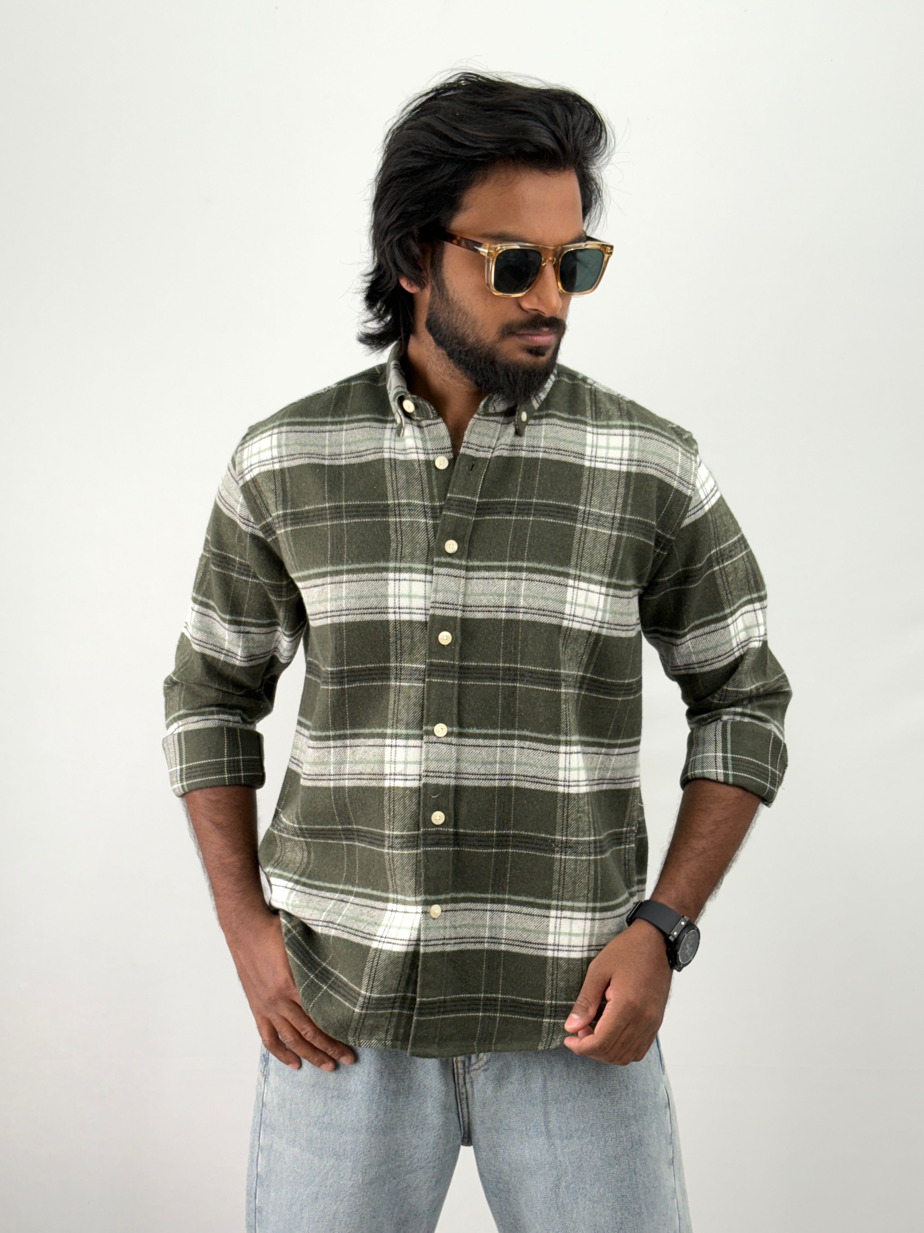 Green Flannel Shirt