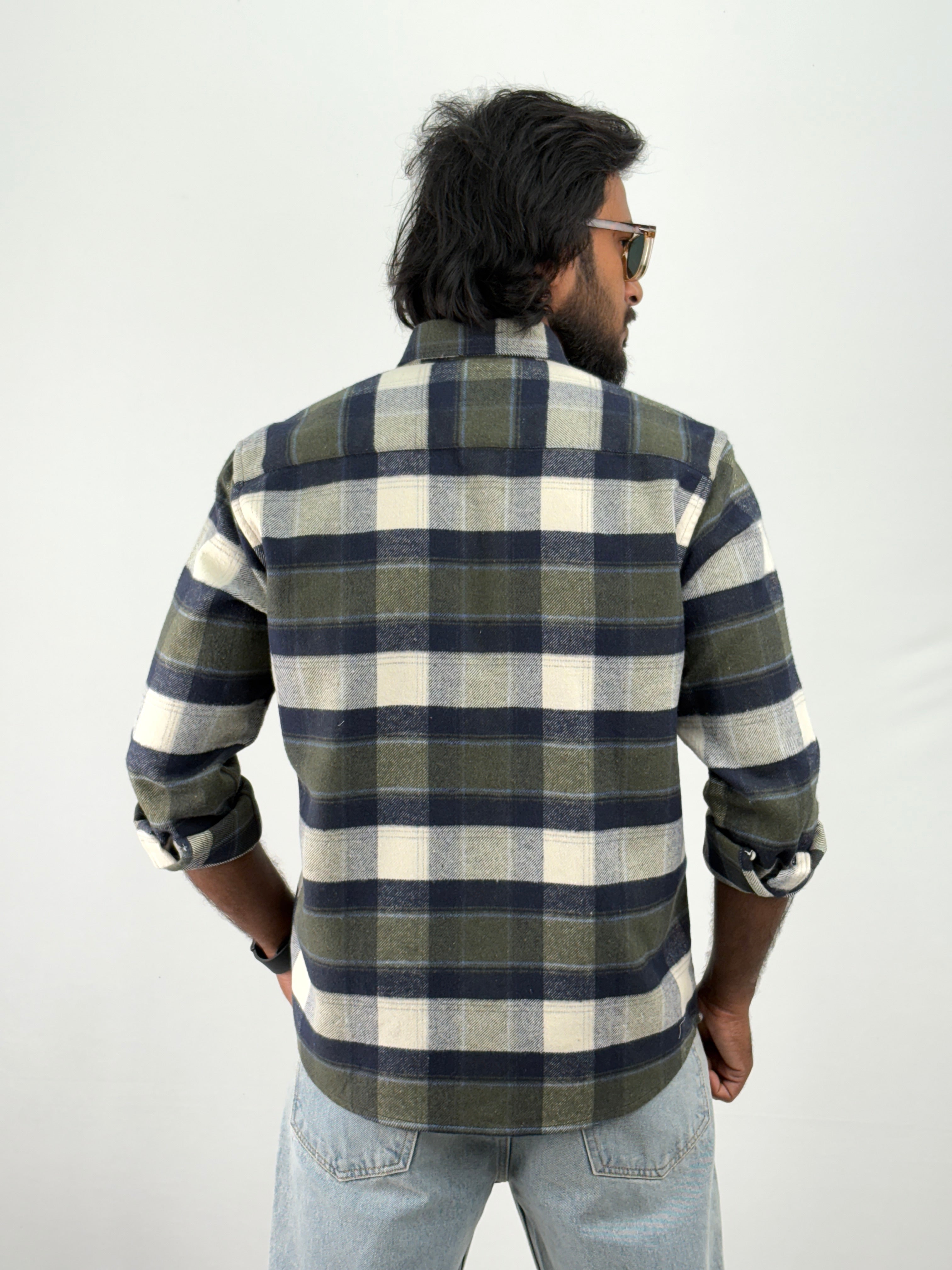 Blue Green Flannel Shirt