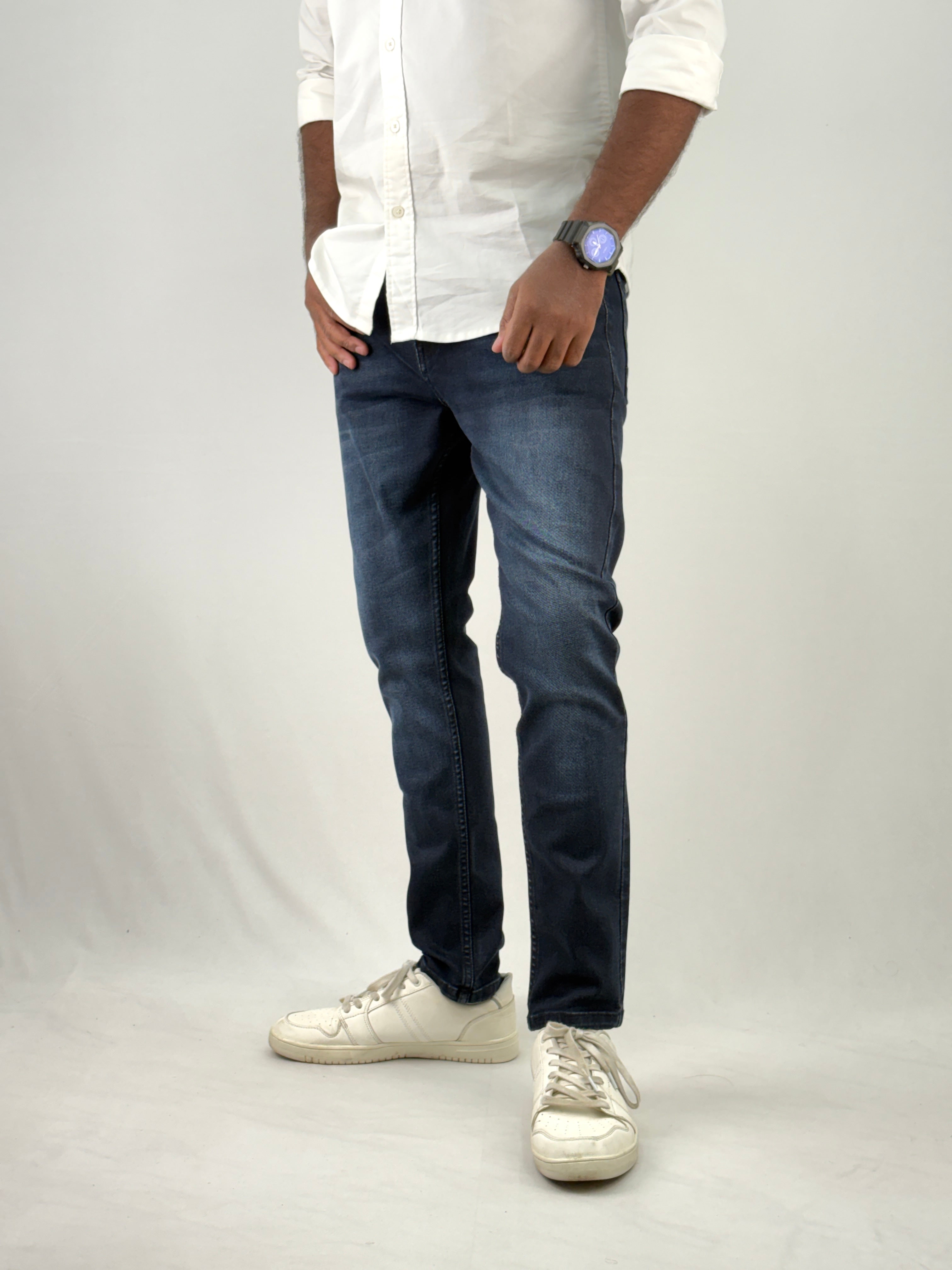 Dark Blue Ankle Fit Jean