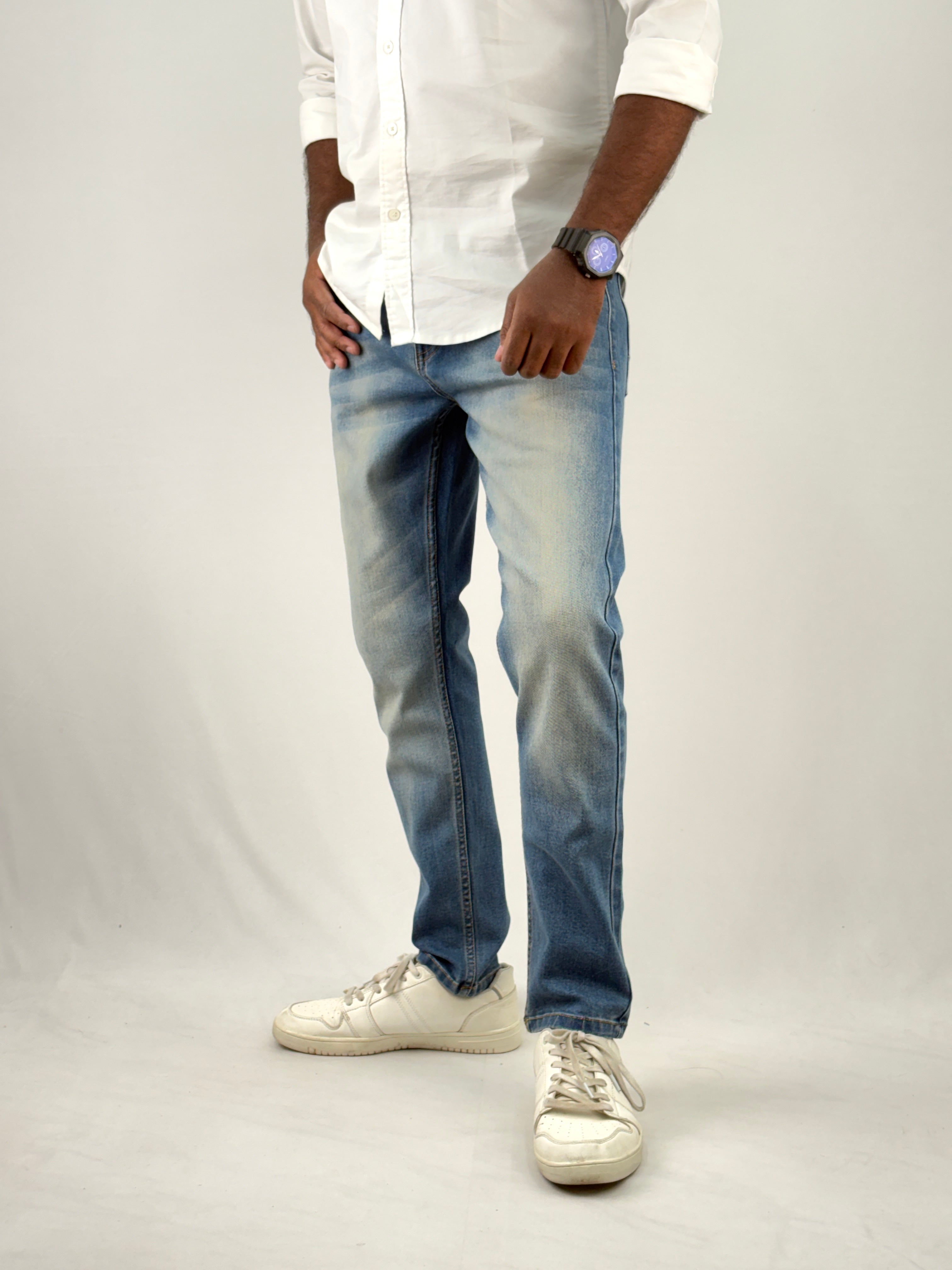 Dusty Blue Ankle Fit Jean