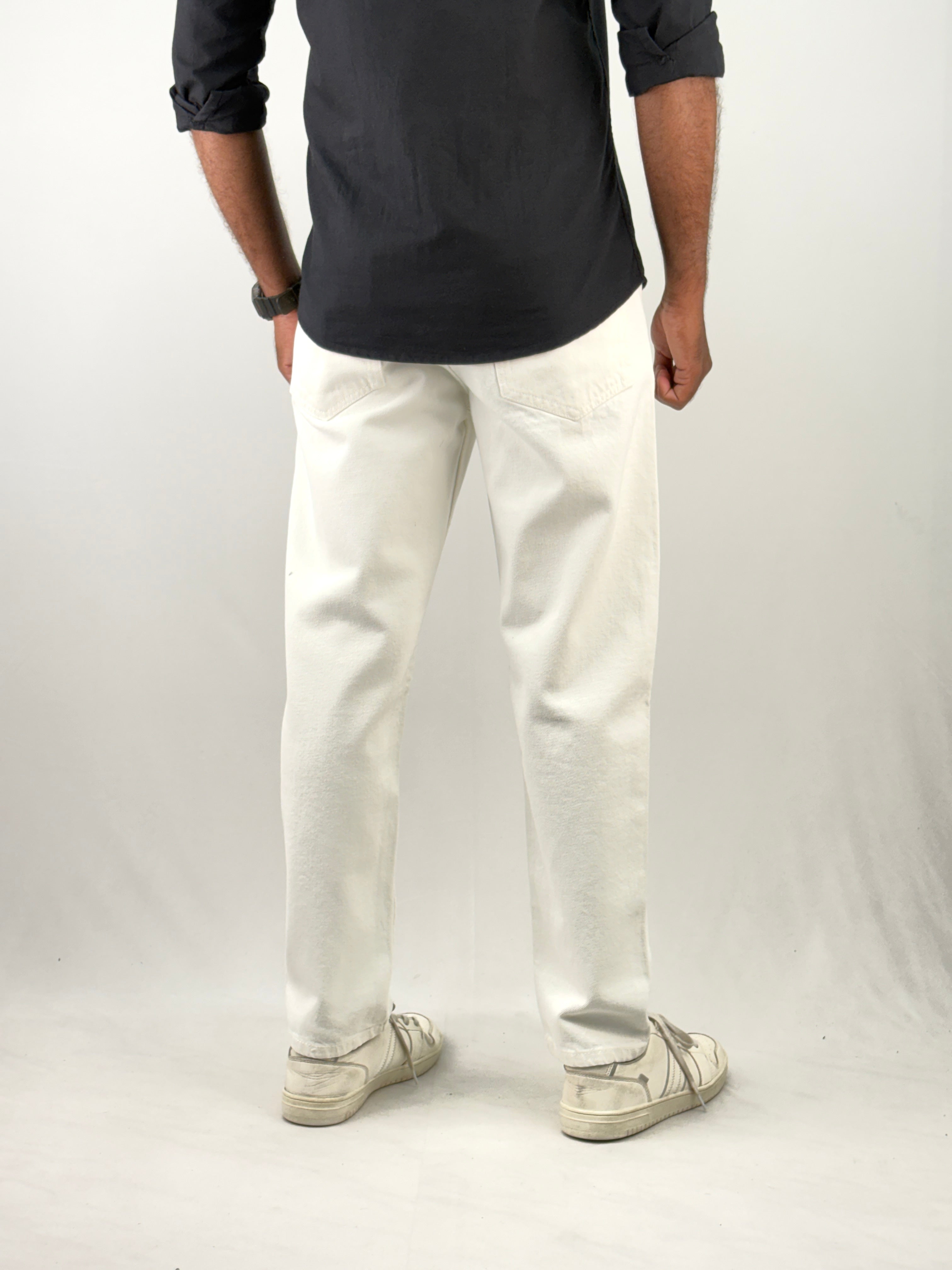 White Semi Baggy Jean 2