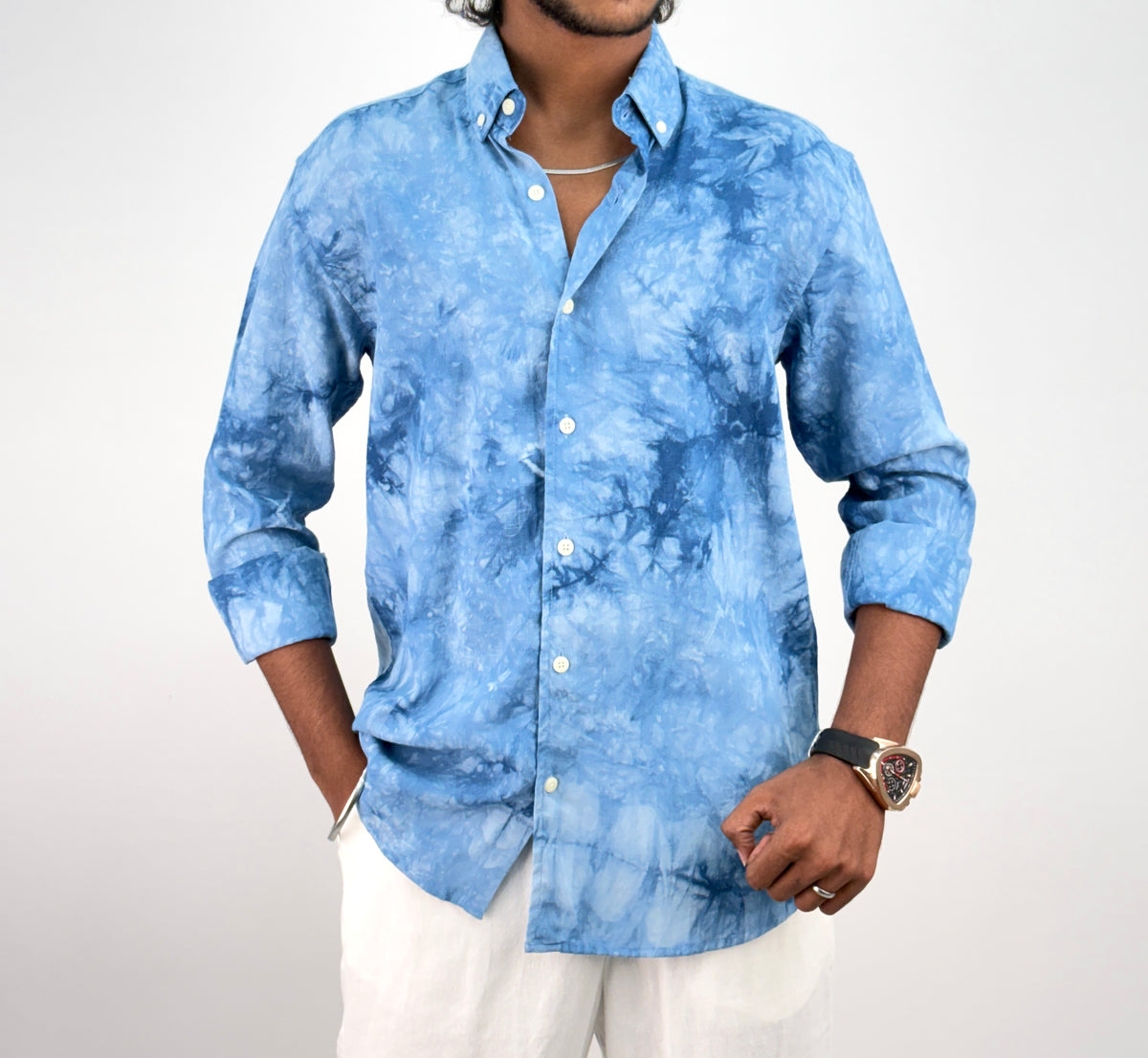 Blue IMP Acid Wash Shirt