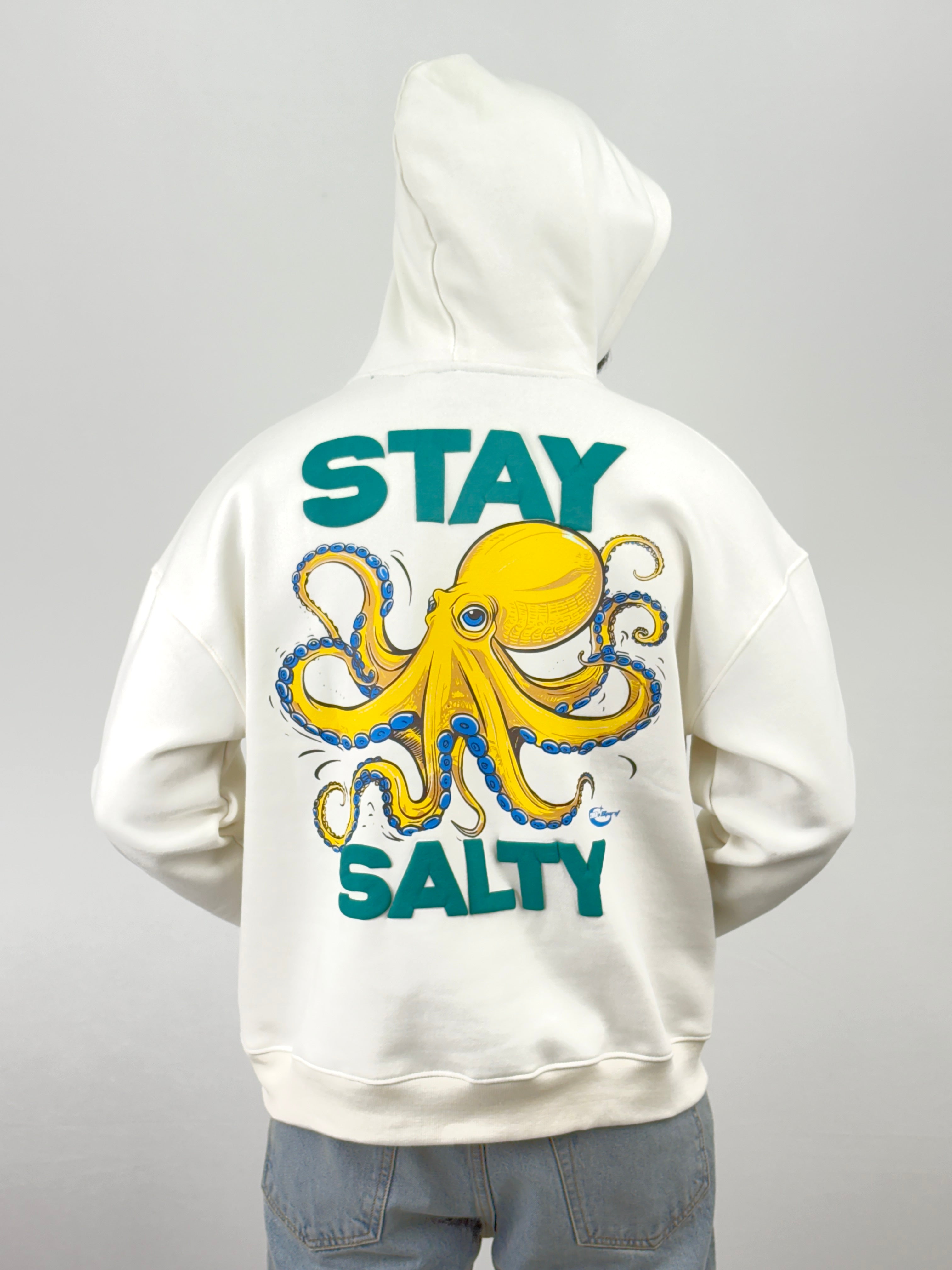 White Green Oversized Hoodie