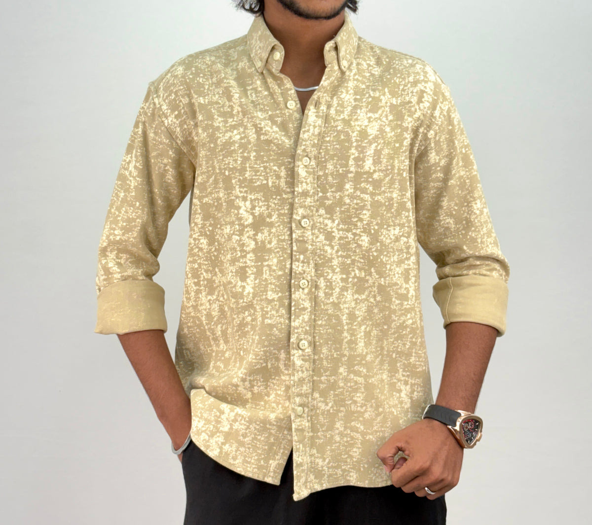 Beige Denim Shirt