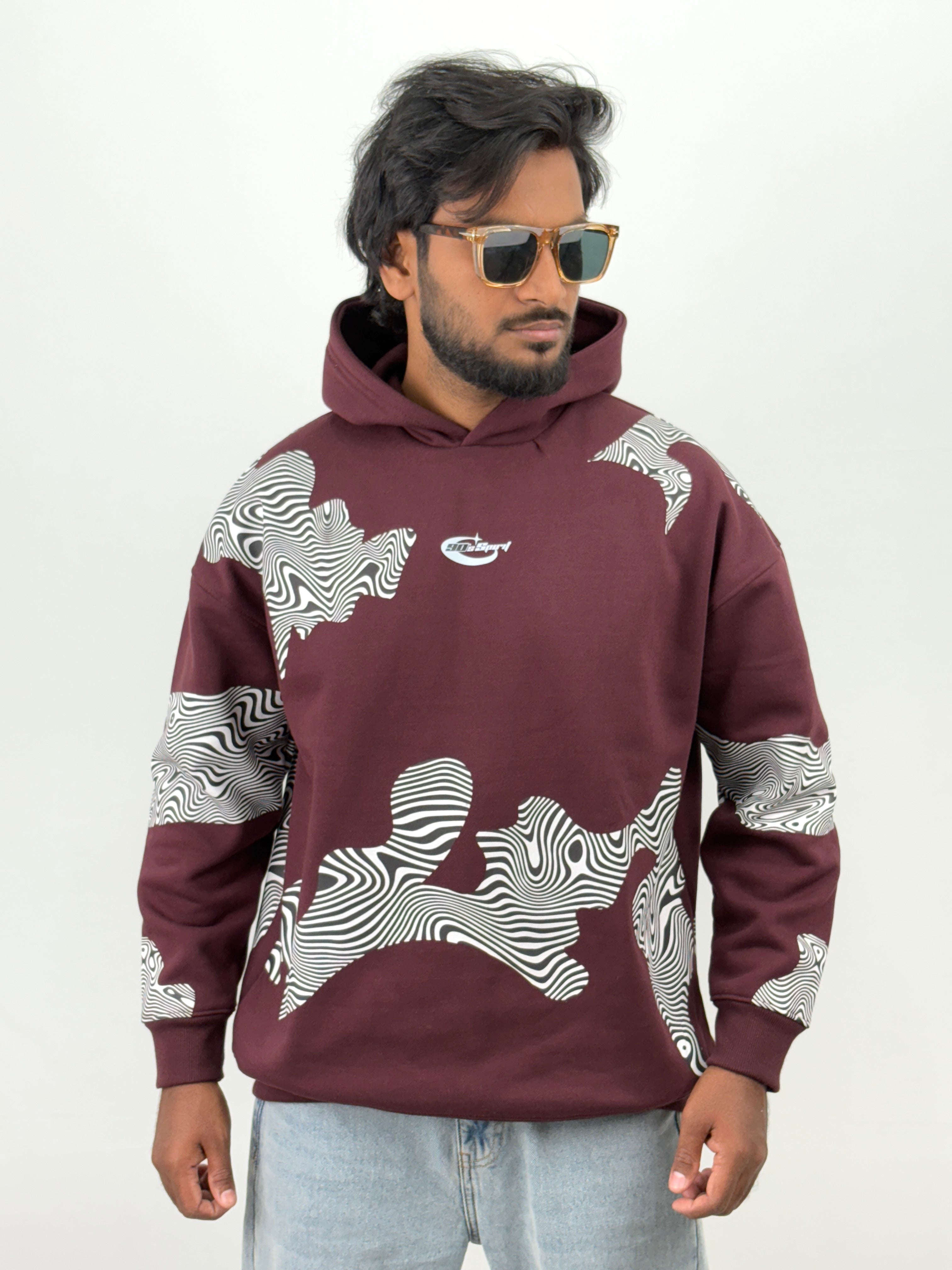 Maroon Oversized Hoodie