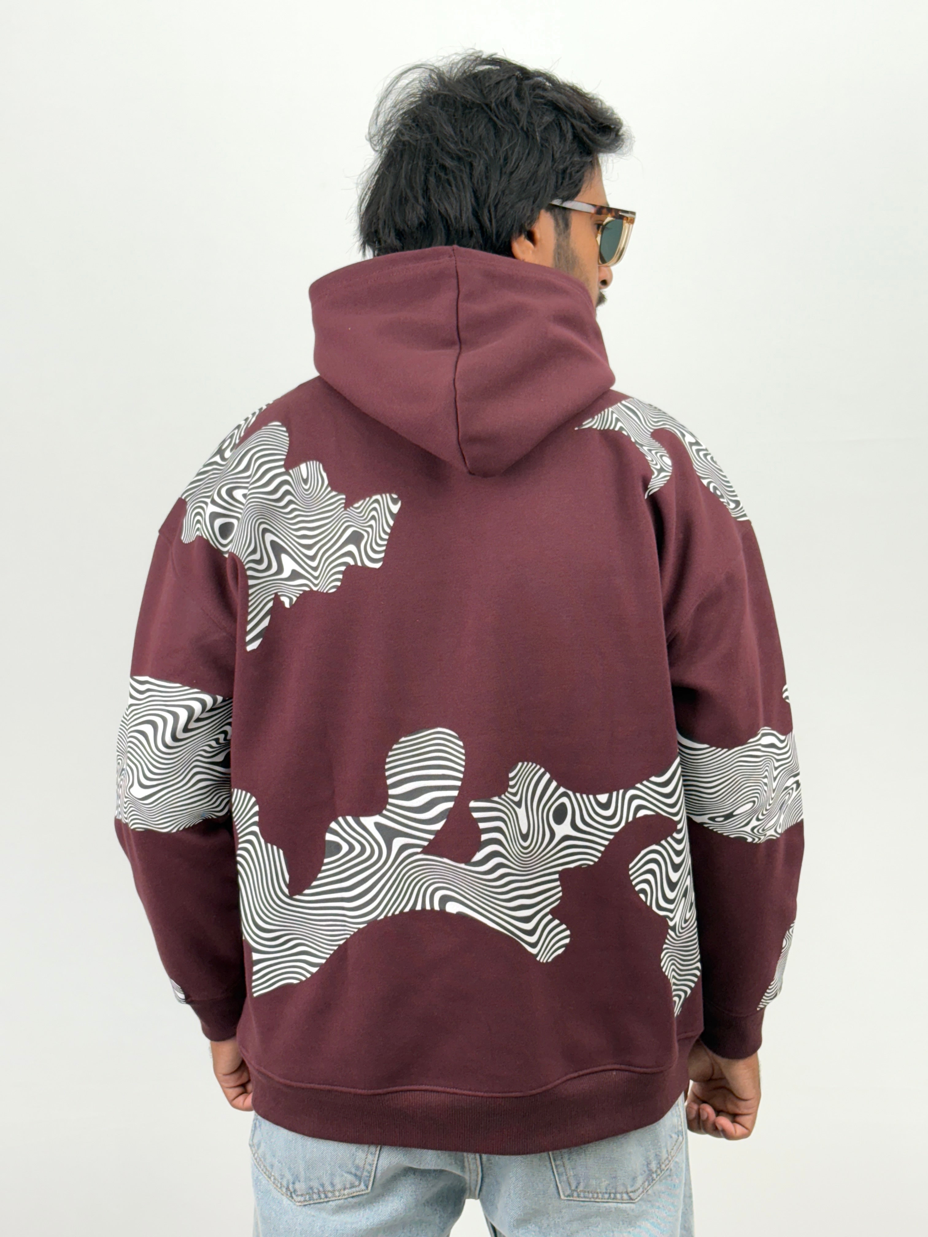 Maroon Oversized Hoodie