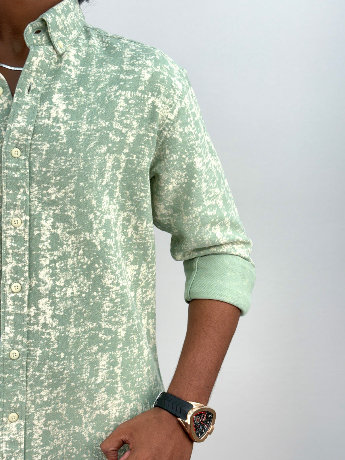 Green Denim Shirt
