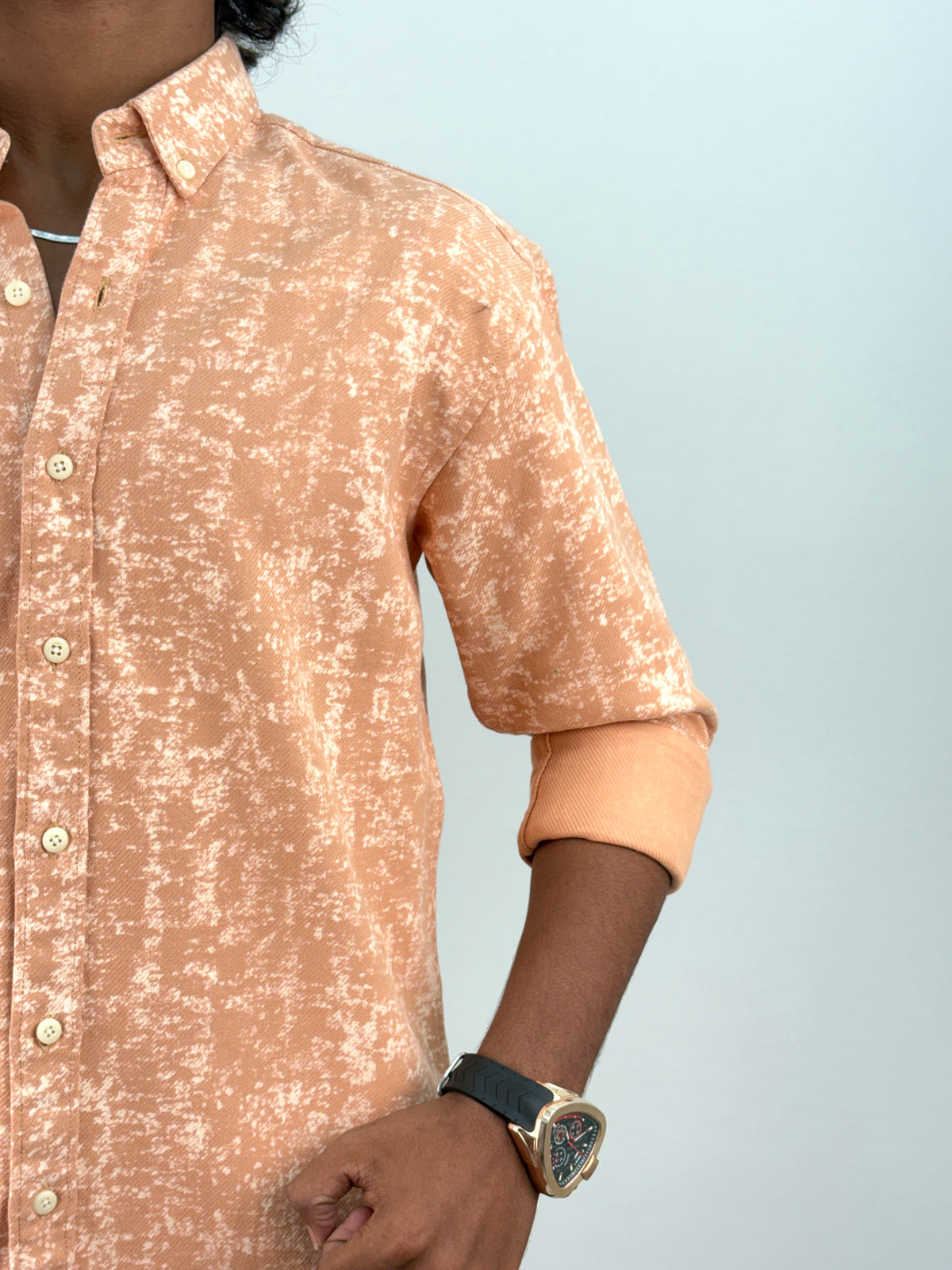 Peach Denim Shirt