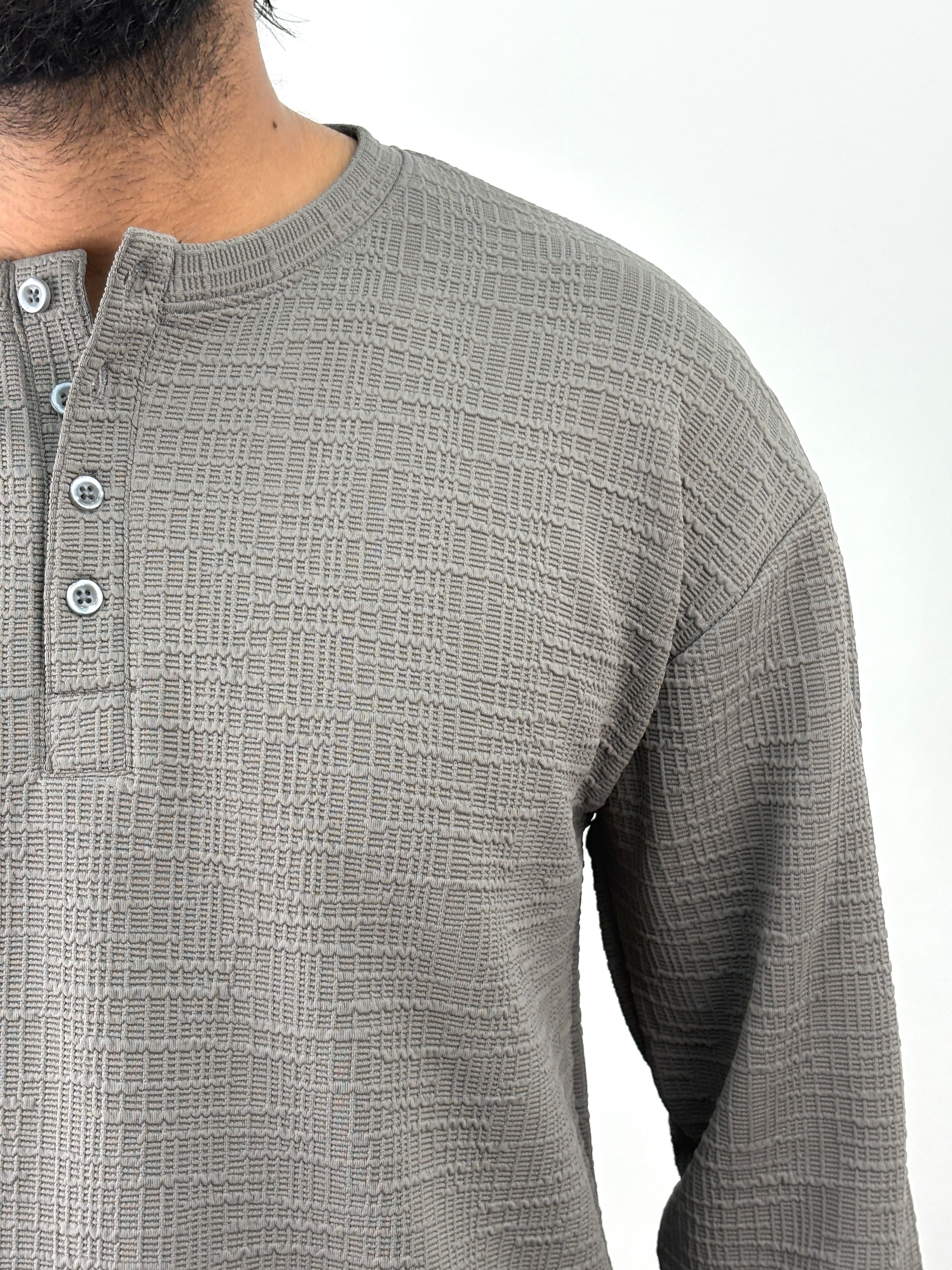 Grey Henley T-Shirt