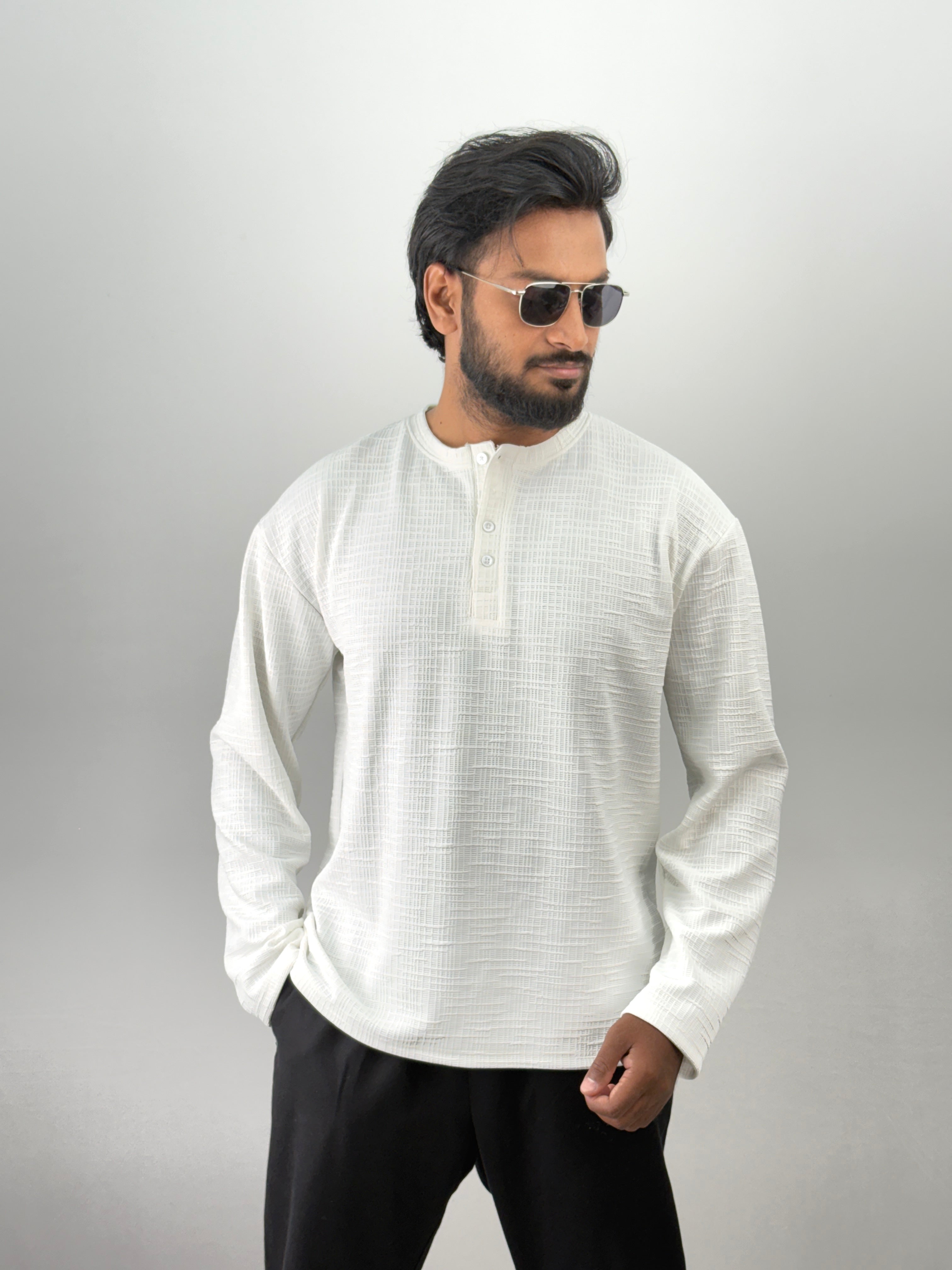 White Henley T-Shirt