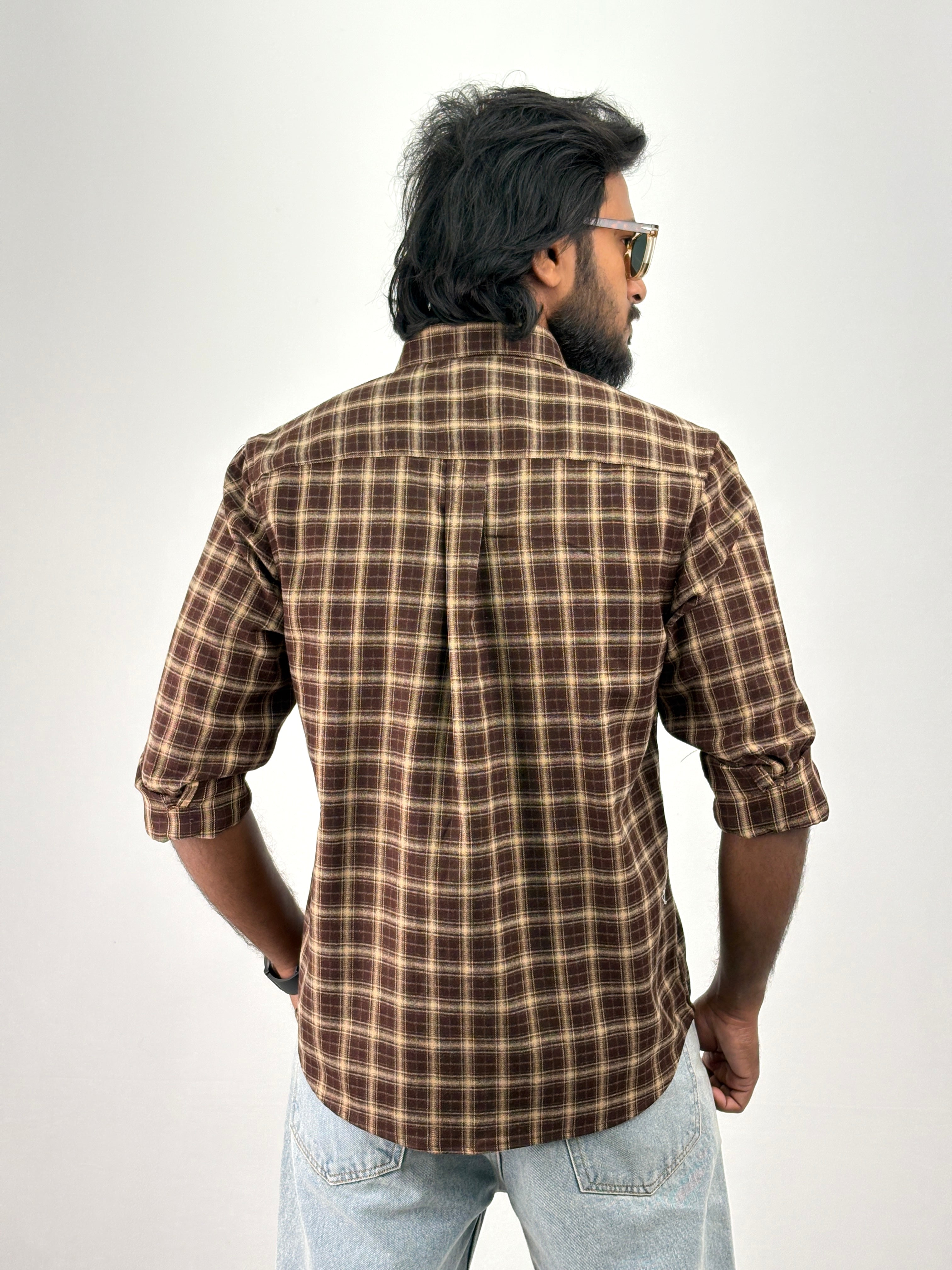 Coffee Flannel Shirt