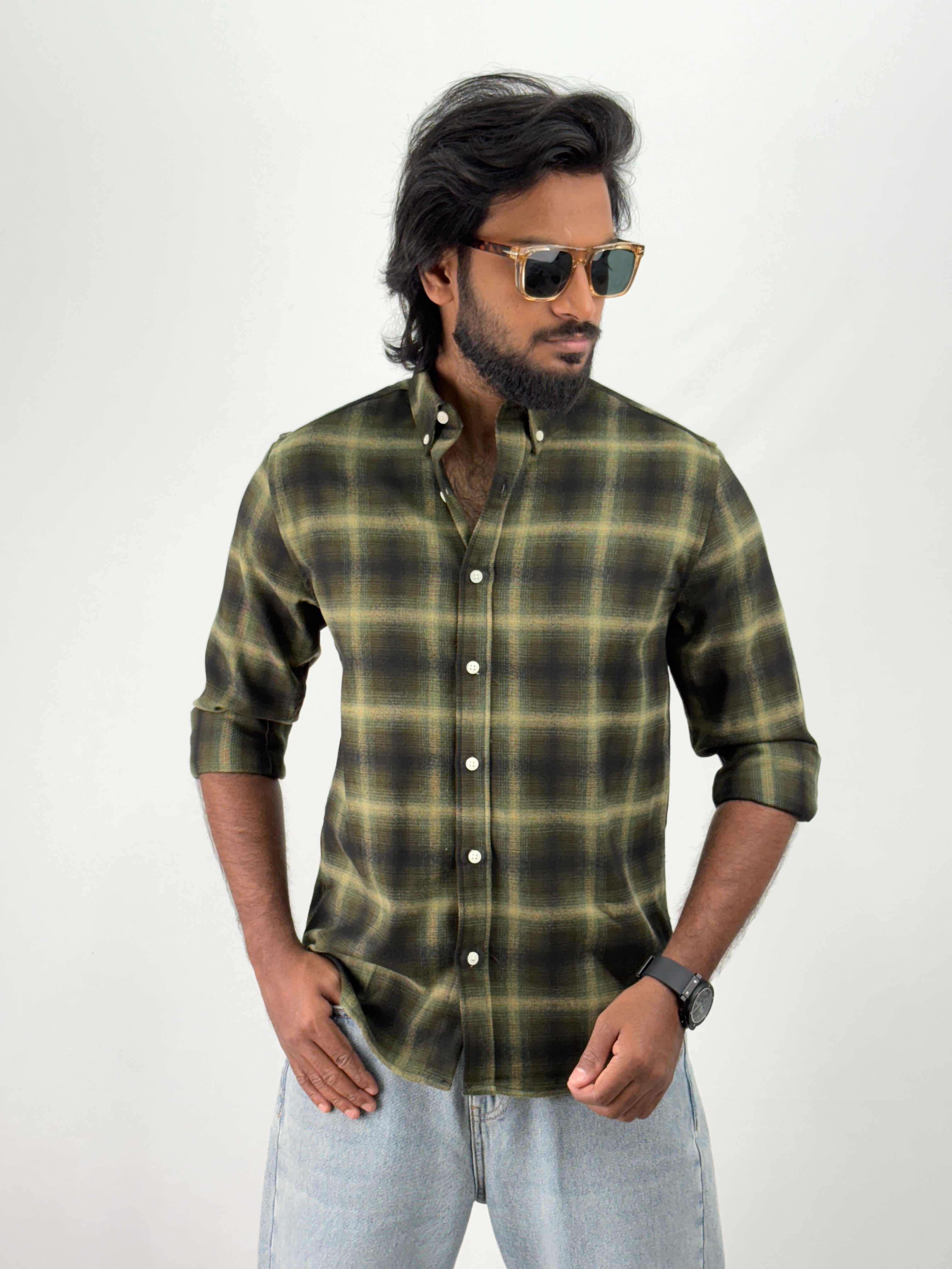 Green Flannel Shirt