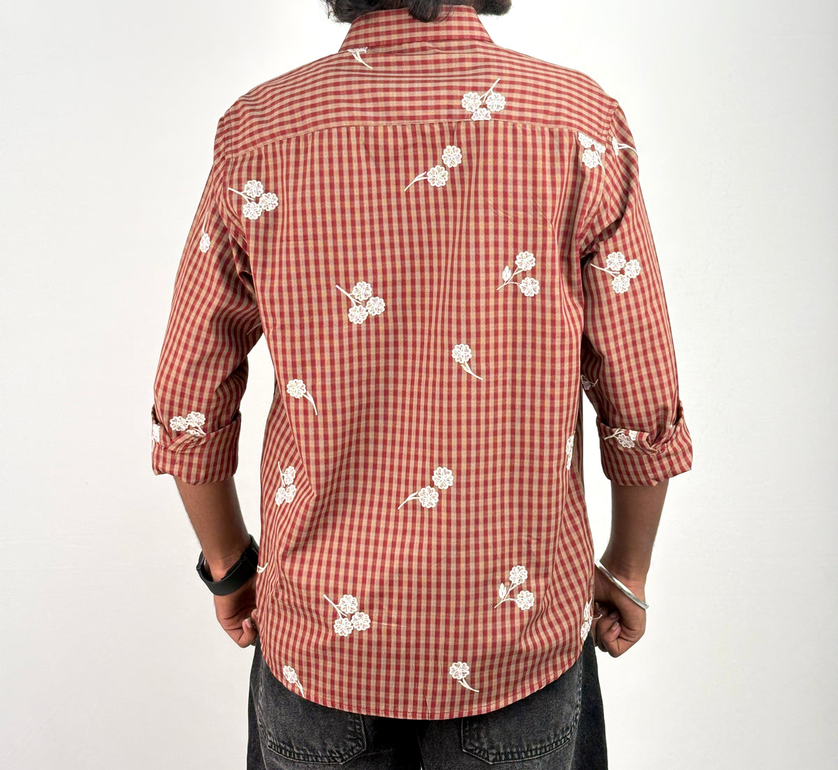 Red IMP Embroidery Checks Shirt