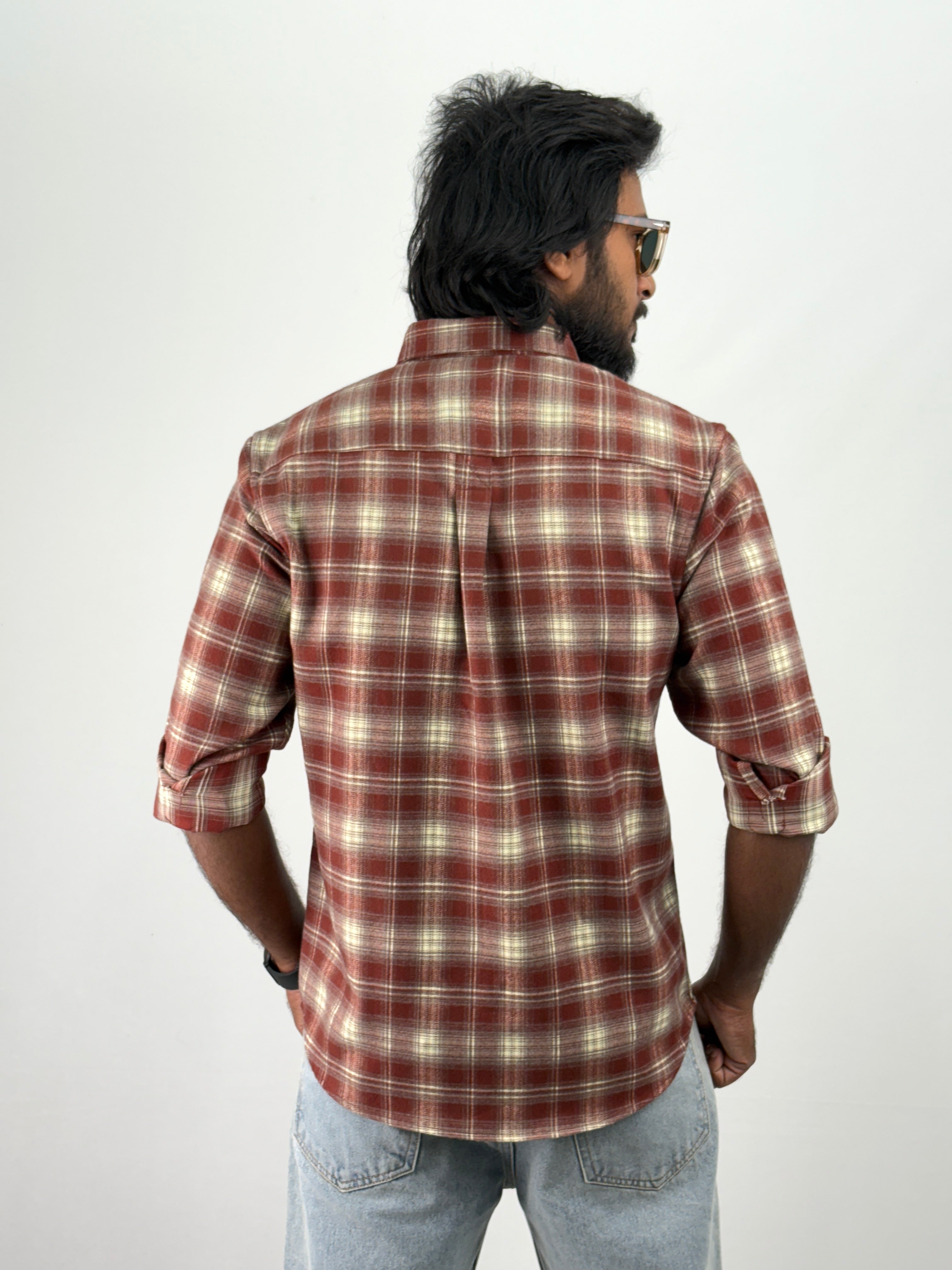 White Red Flannel Shirt