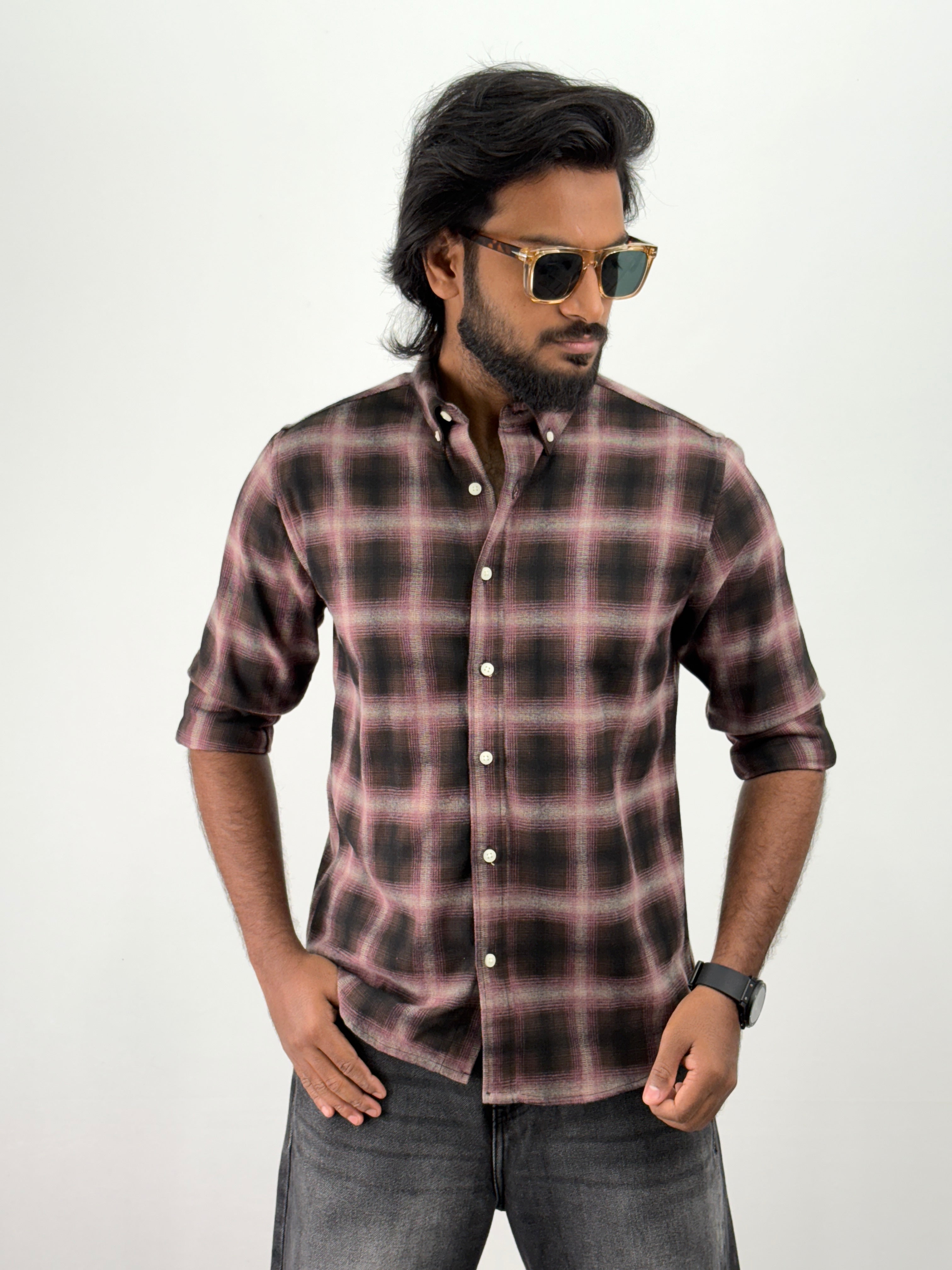 Burgundy Flannel Shirt