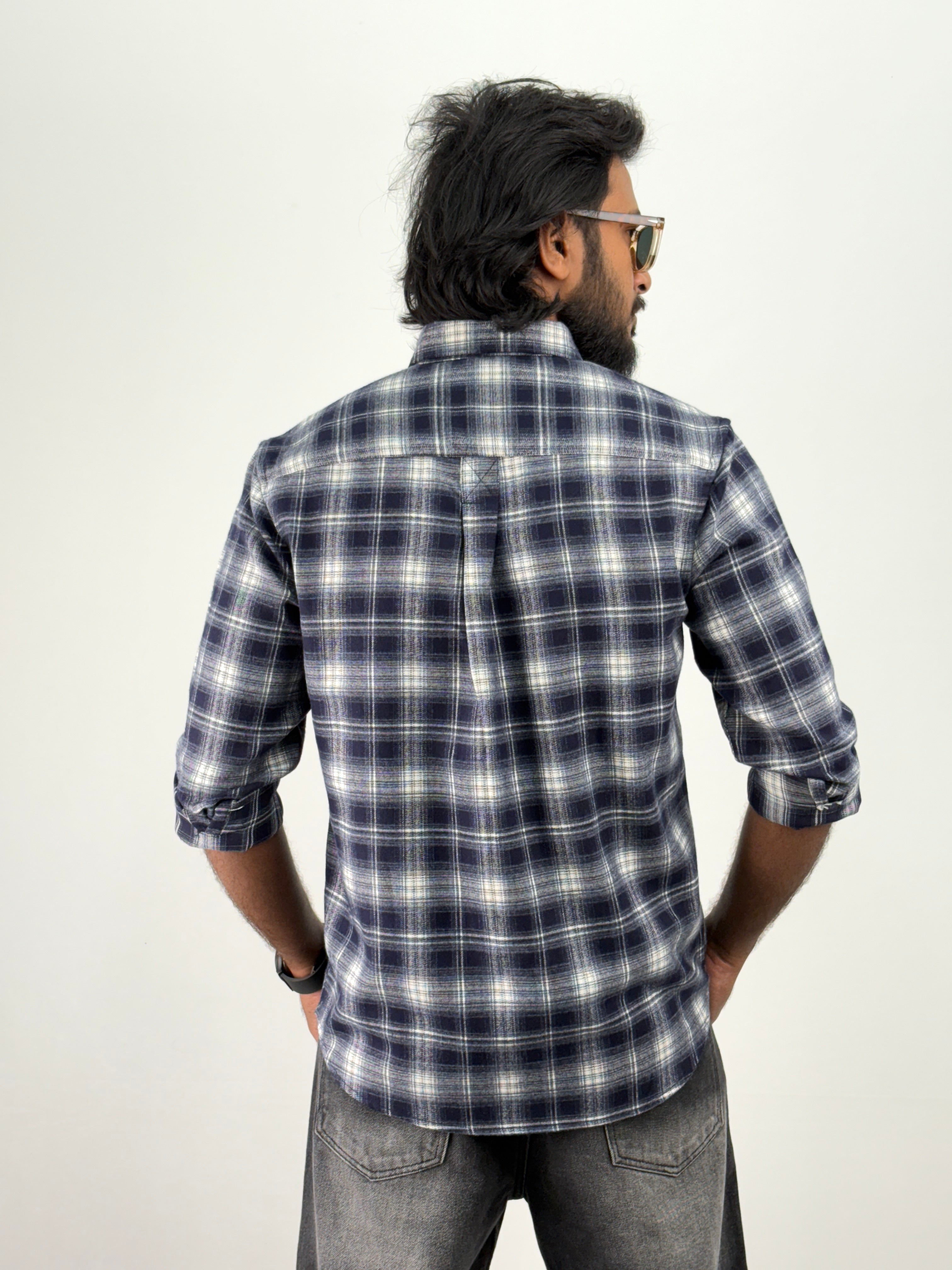 Navy Flannel Shirt