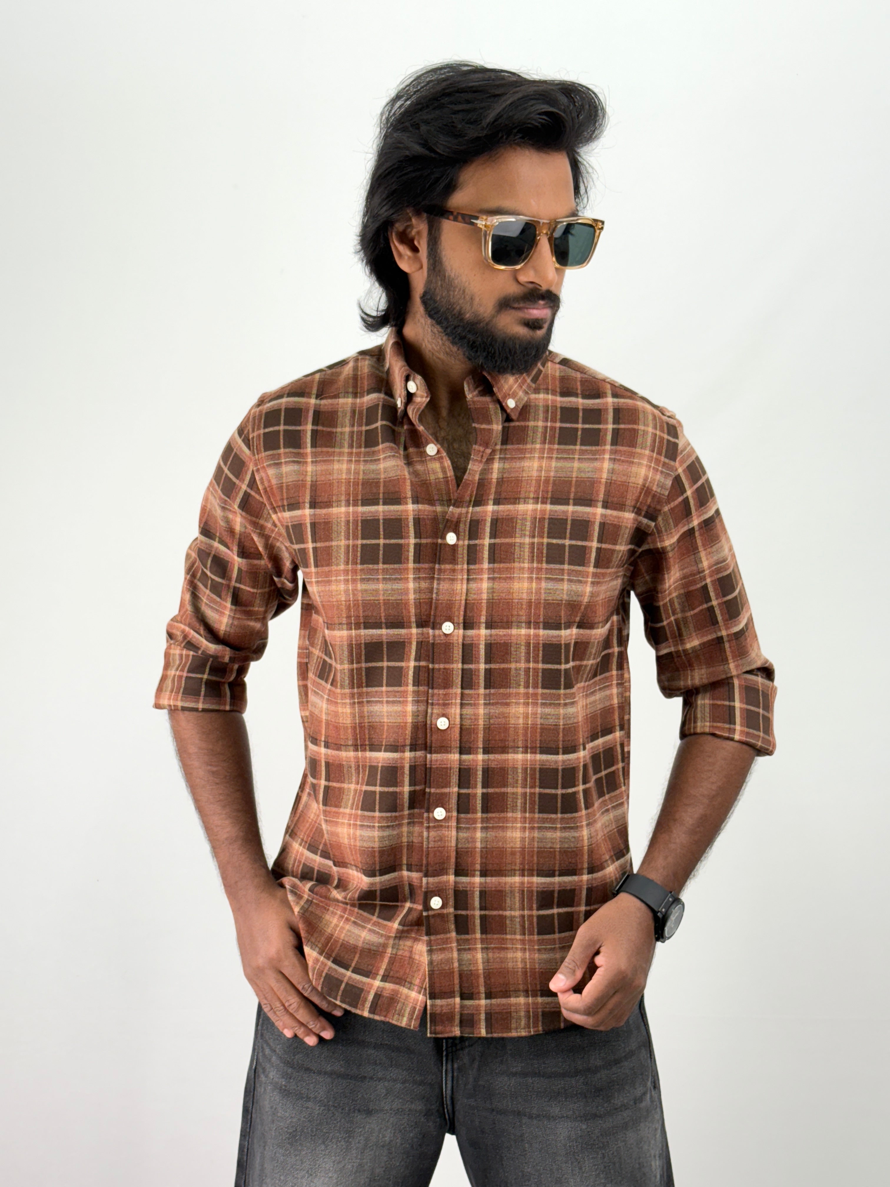 Brick Red Flannel Shirt