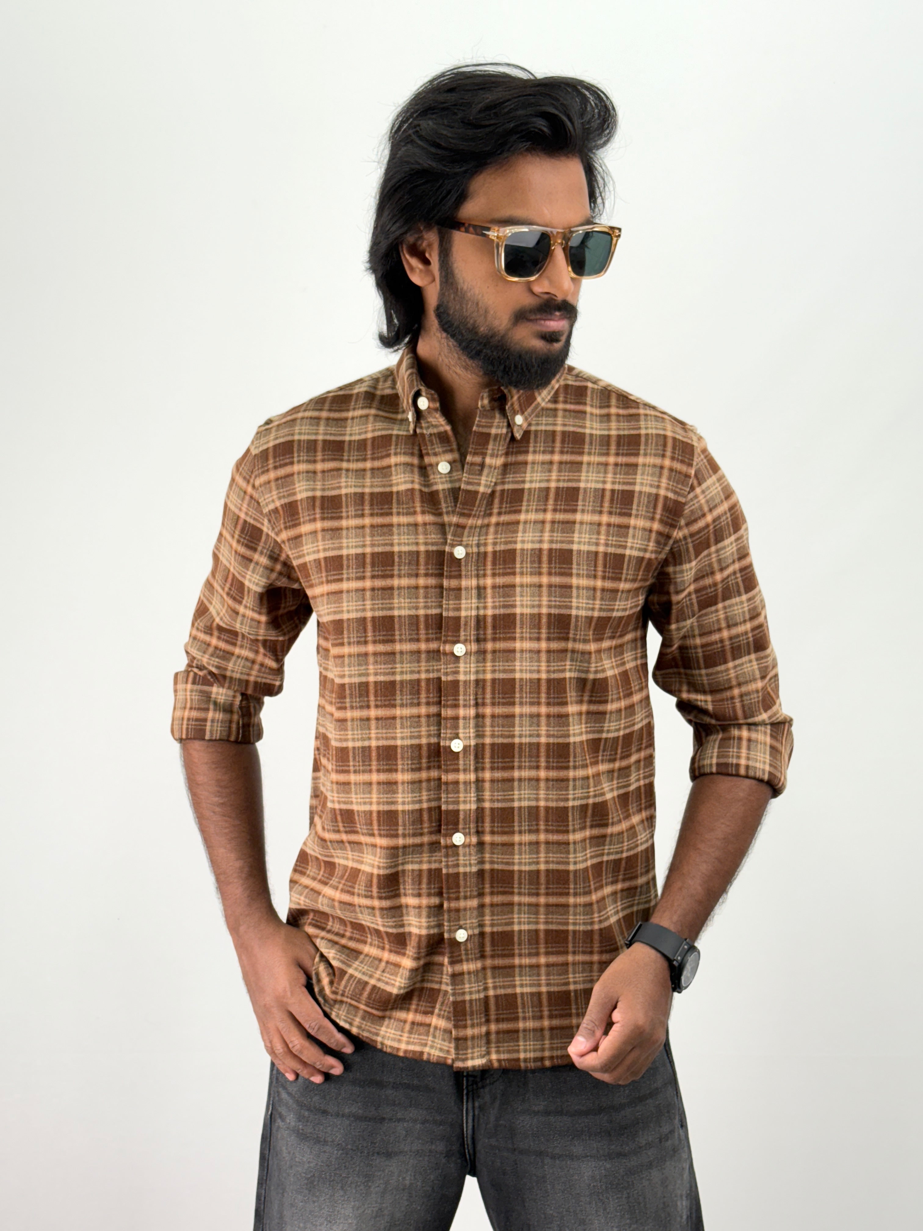 Brown Flannel Shirt