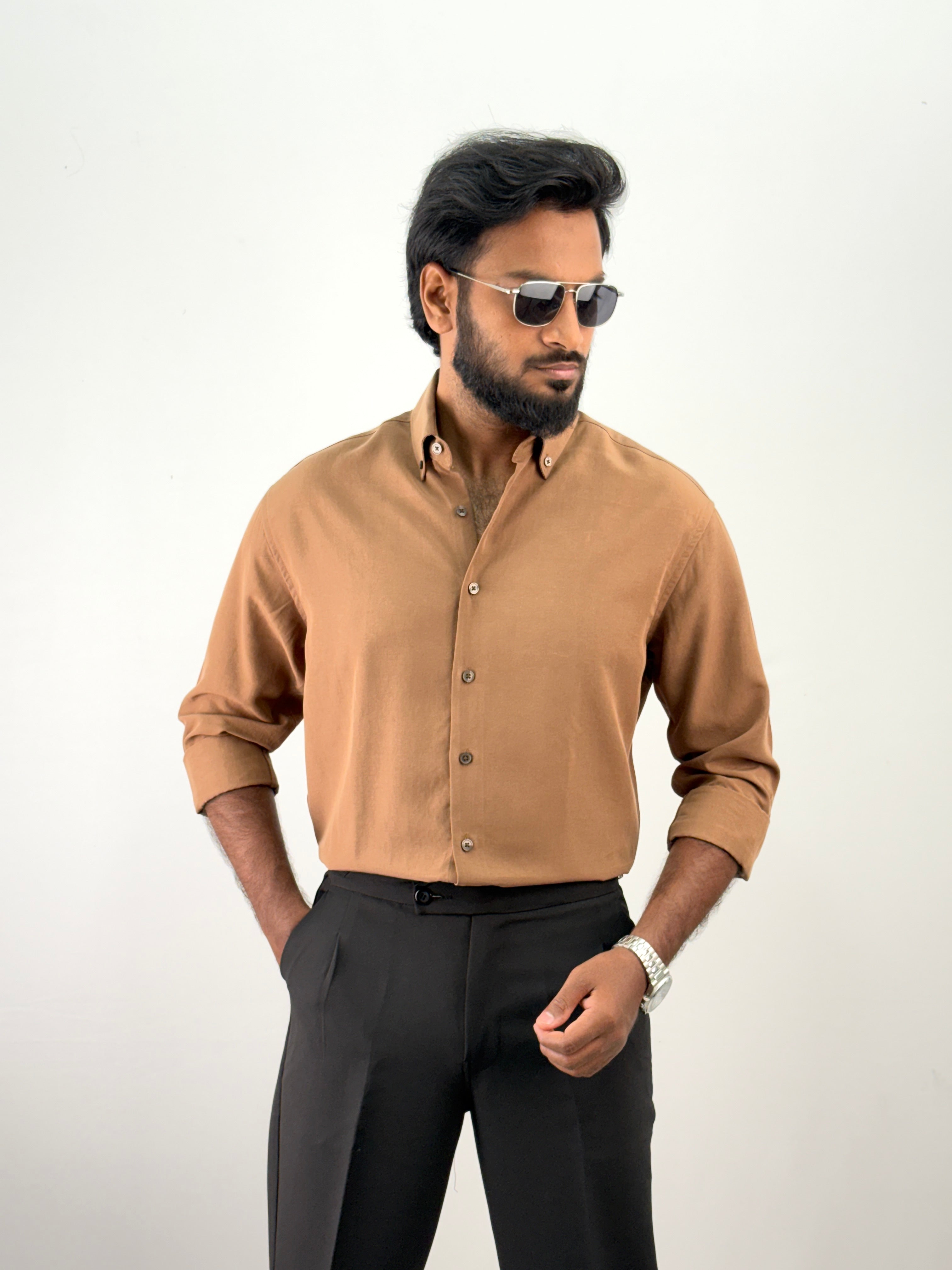 Light Brown IMP Plain Shirt 3