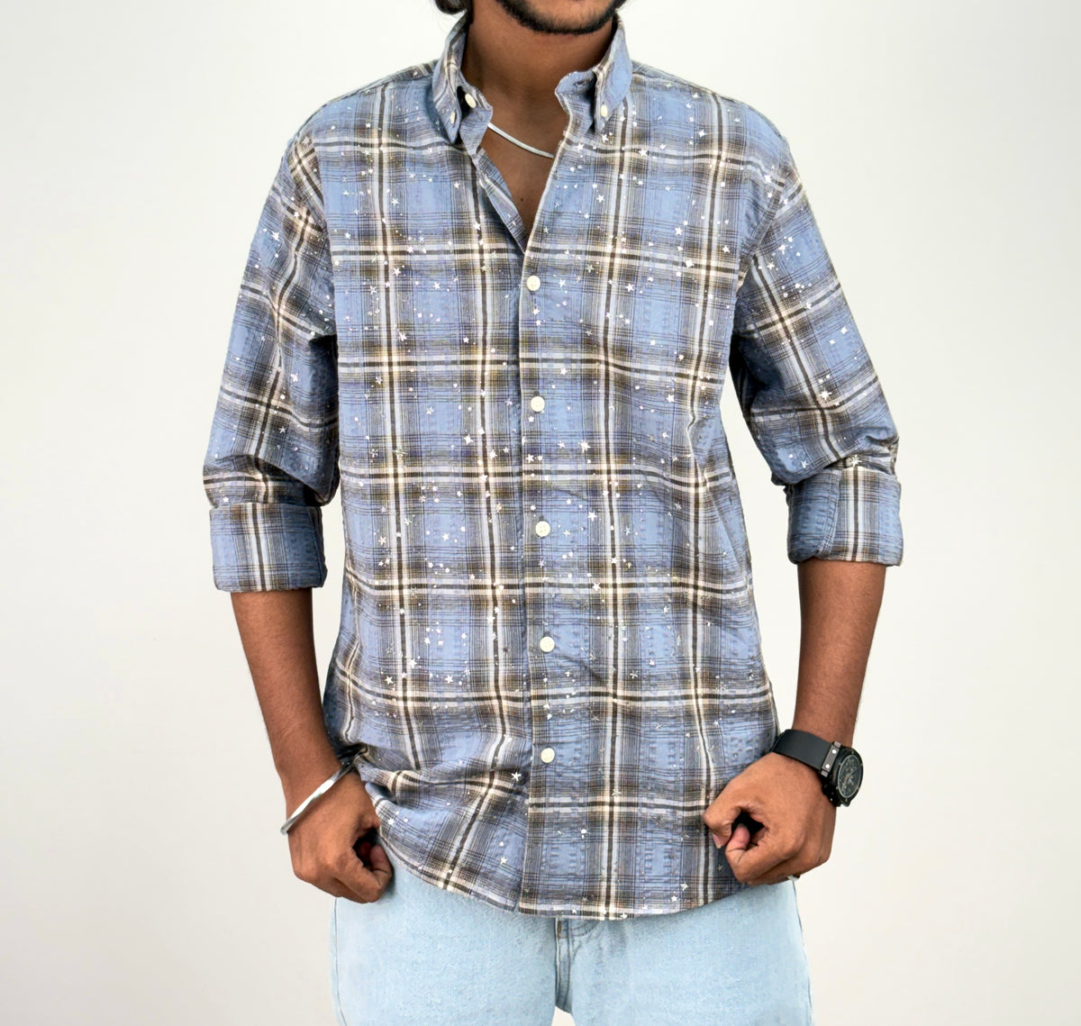 Blue Star Checks Shirt 1
