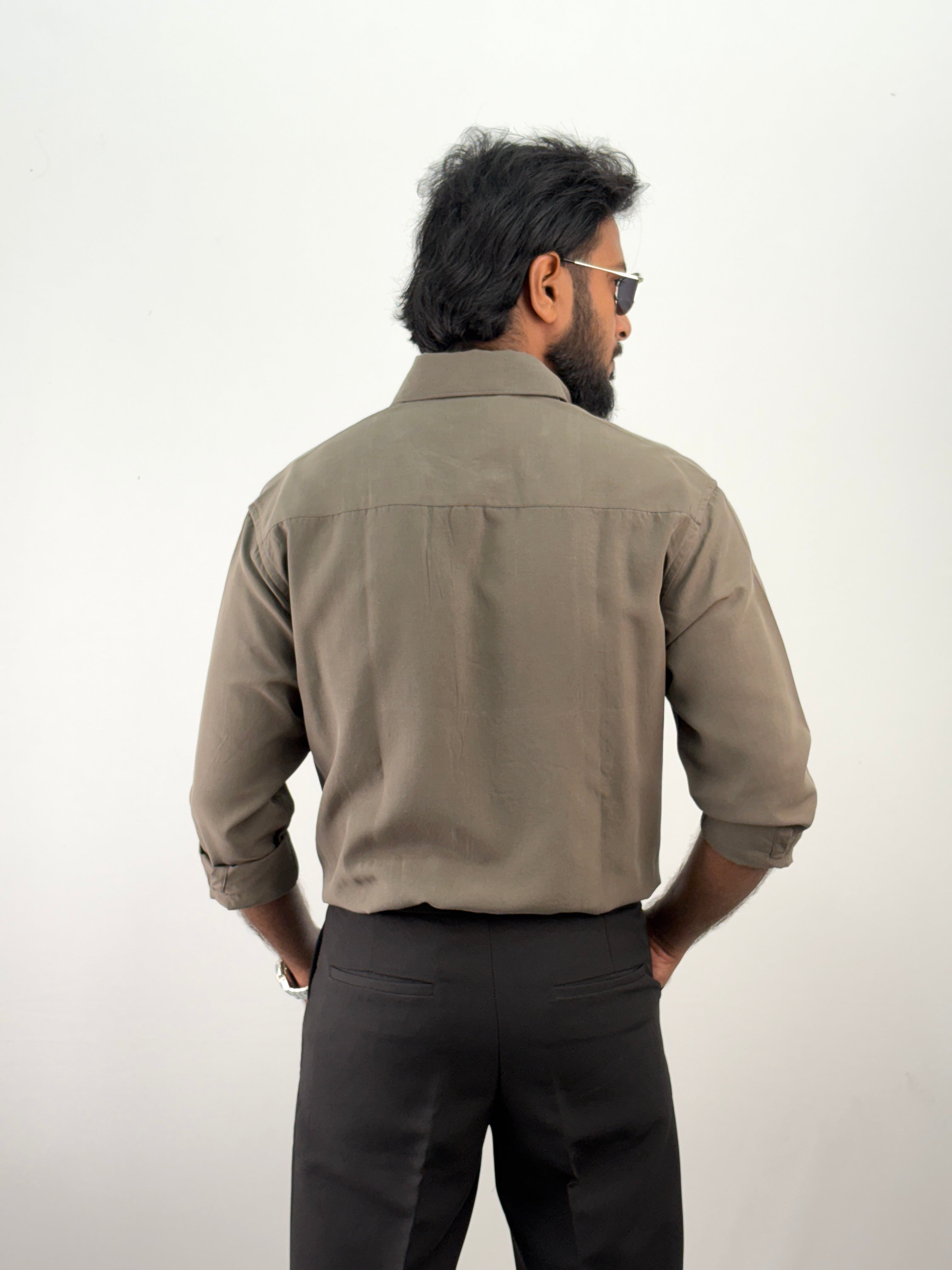 Olive IMP Plain Shirt 3