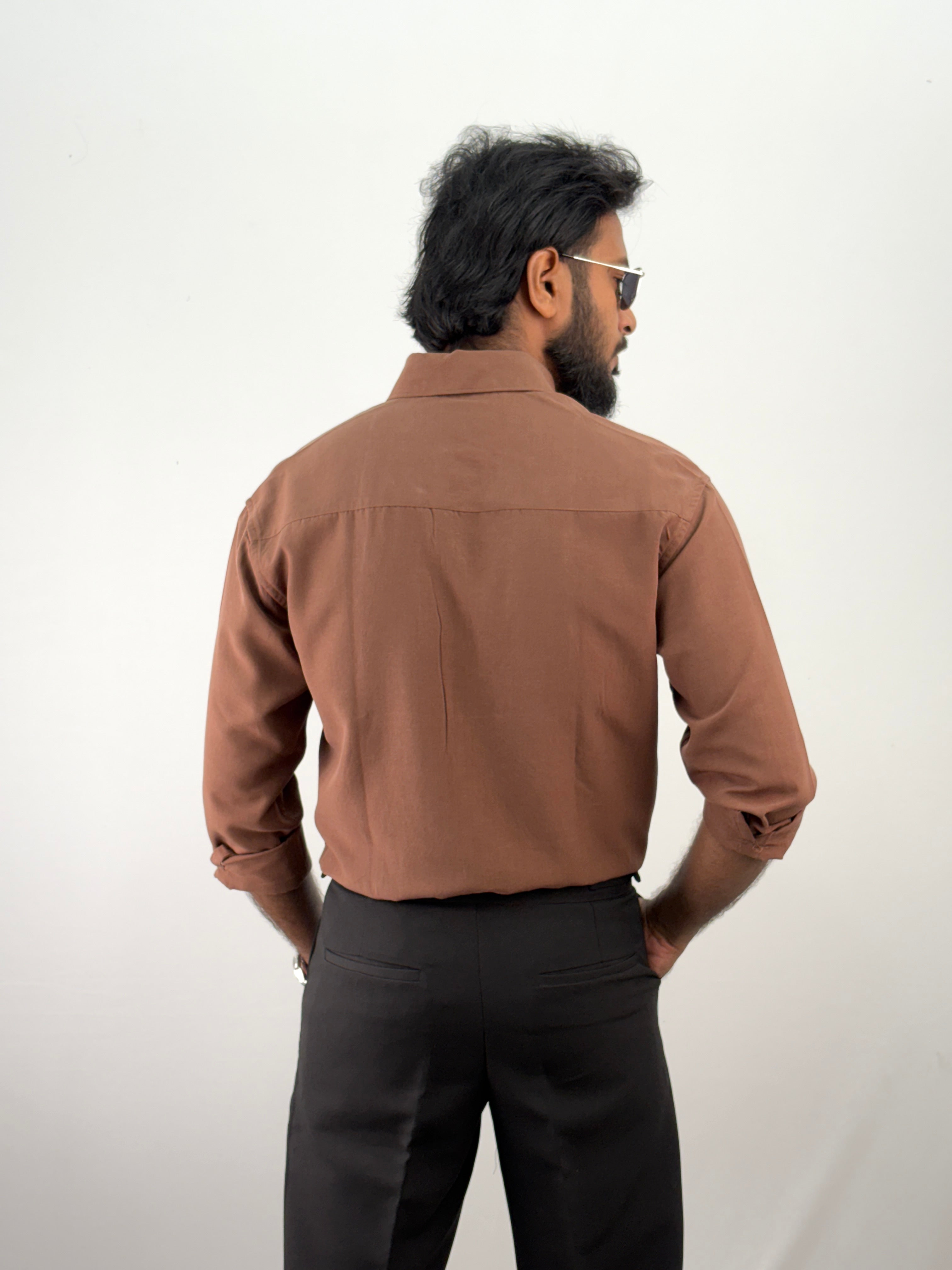 Brown IMP Plain Shirt 3